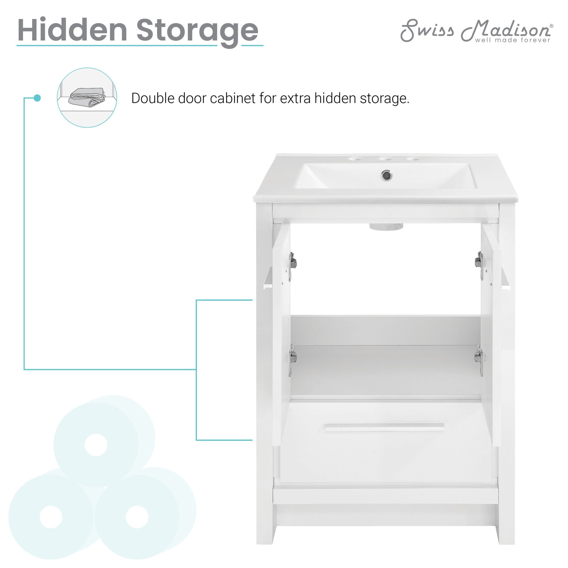 White / White / 3-Hole