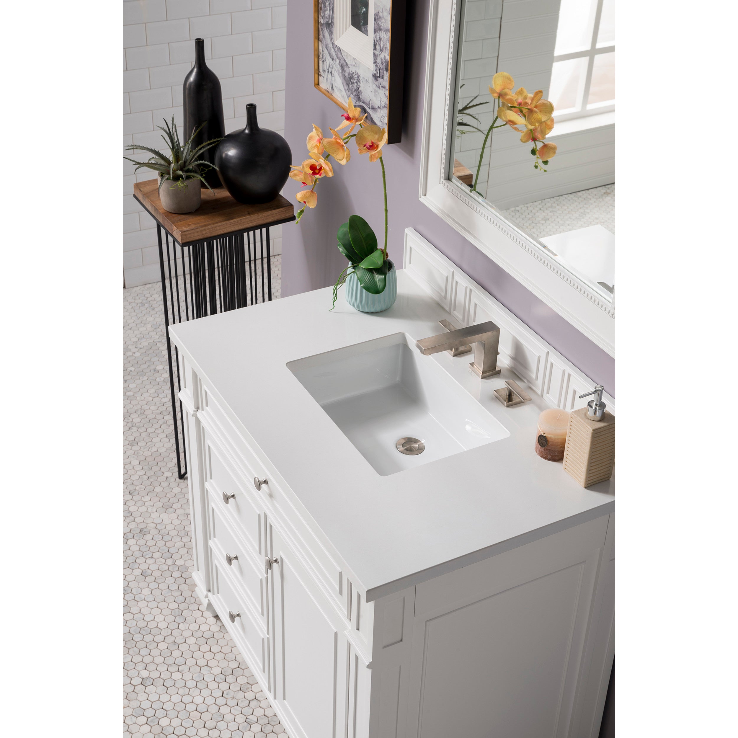 Bright White / White Zeus - 3 Faucet Holes