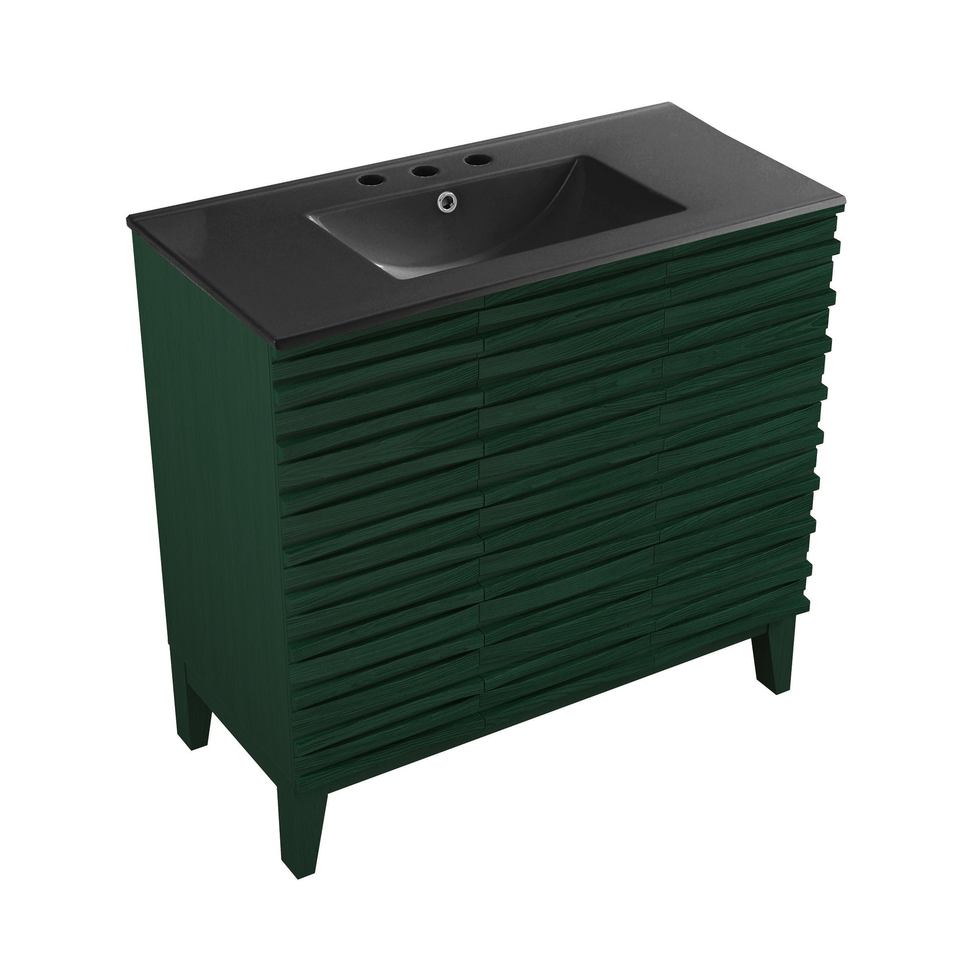 Green Oak / Matte Black / 3-Hole