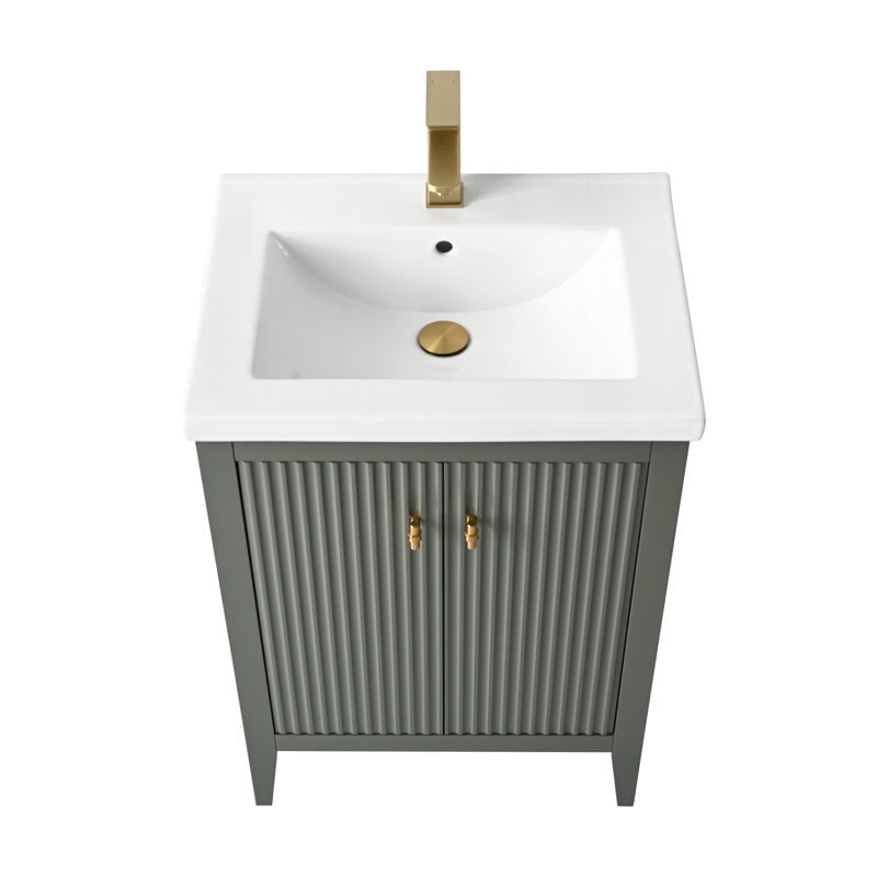 Linear Vintage Green / Golden Brushed