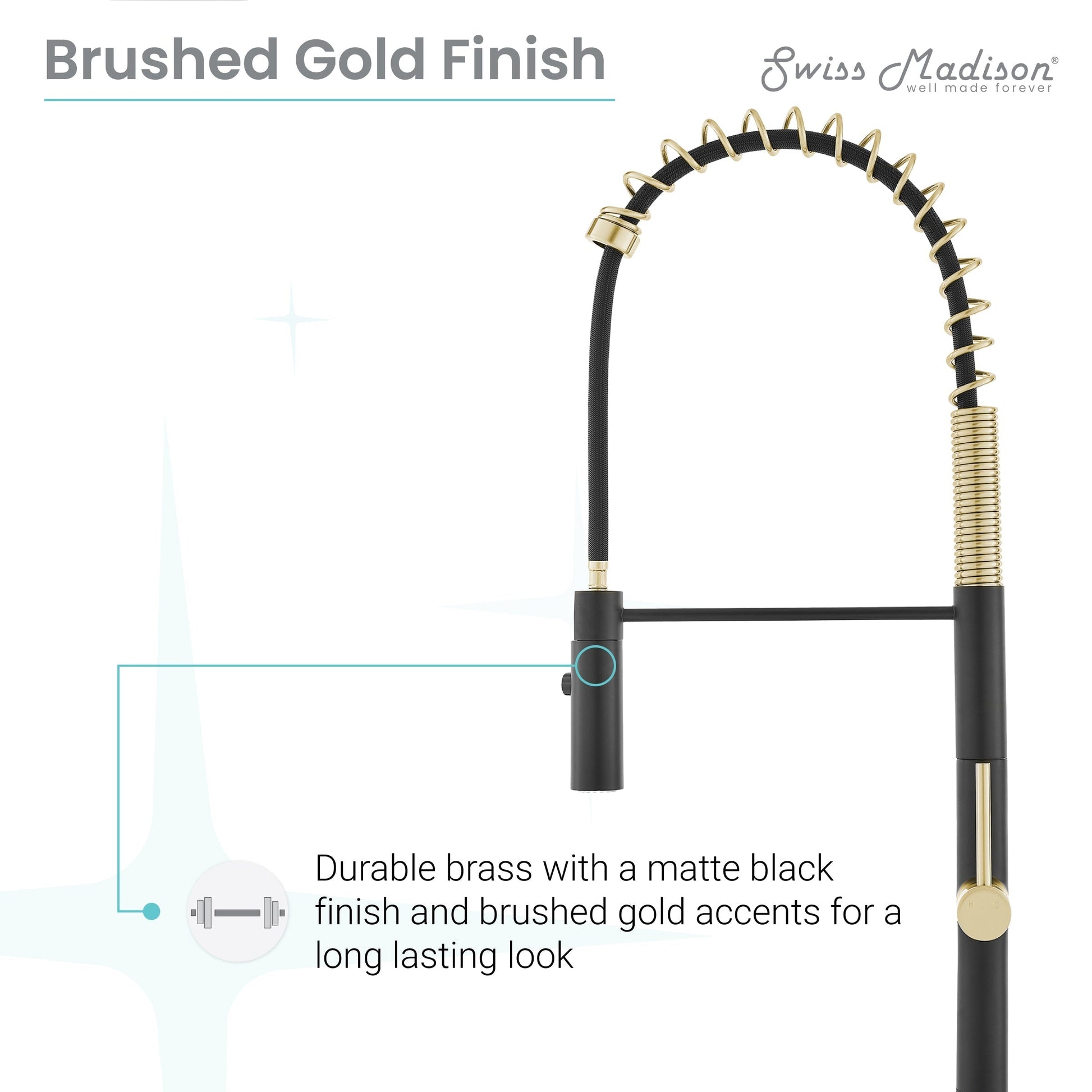 Brushed Gold and Black
