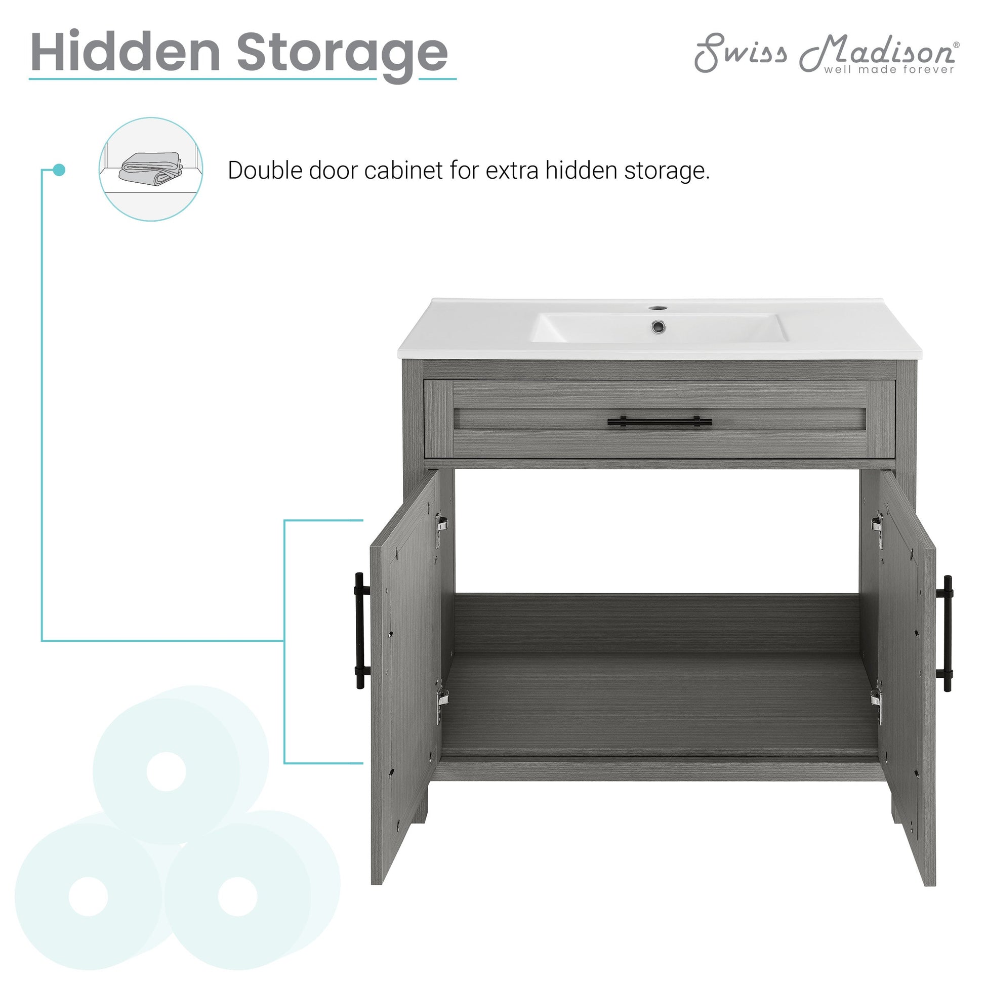 Carbon Gray / White / 1-Hole