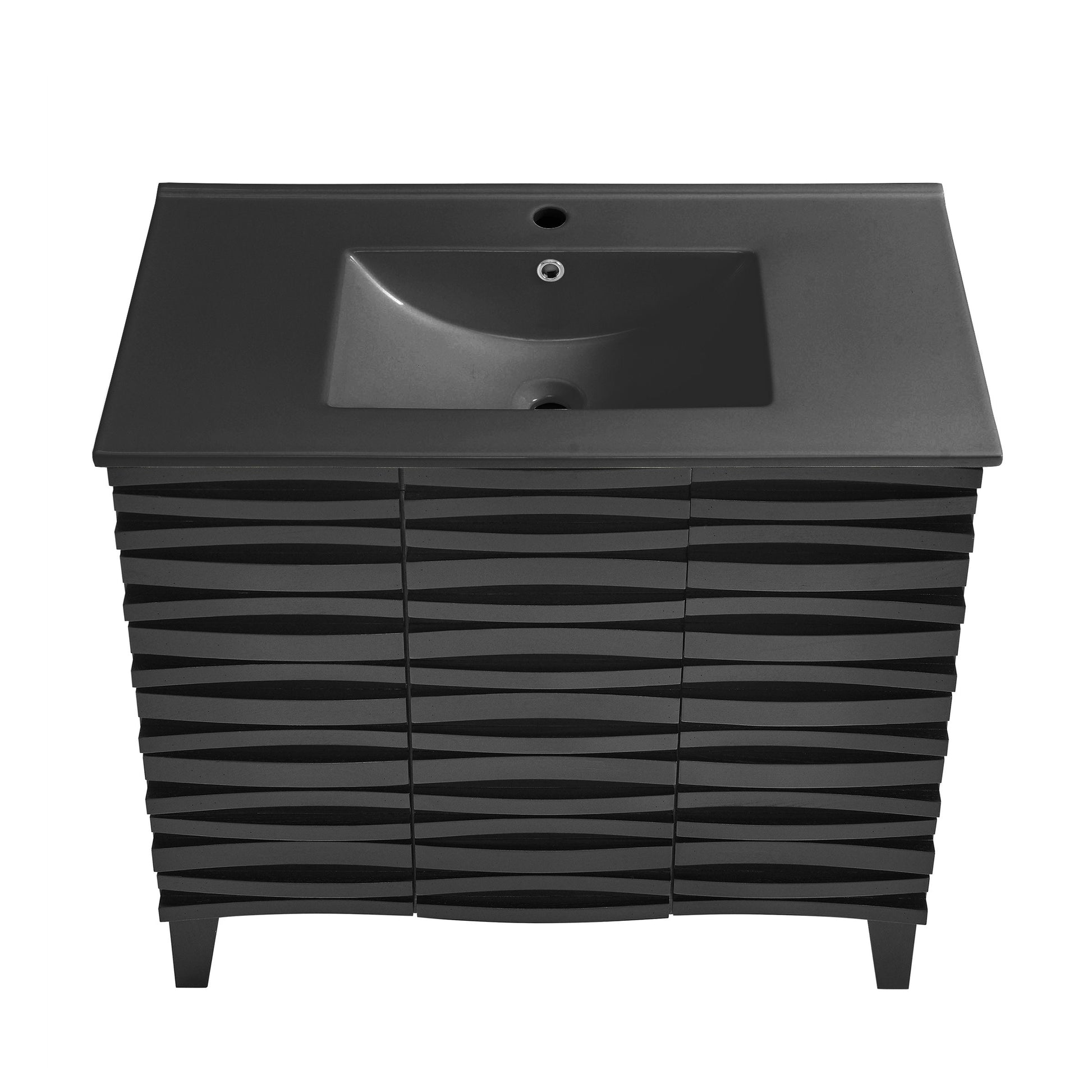 Black Oak / Matte Black / 1-Hole
