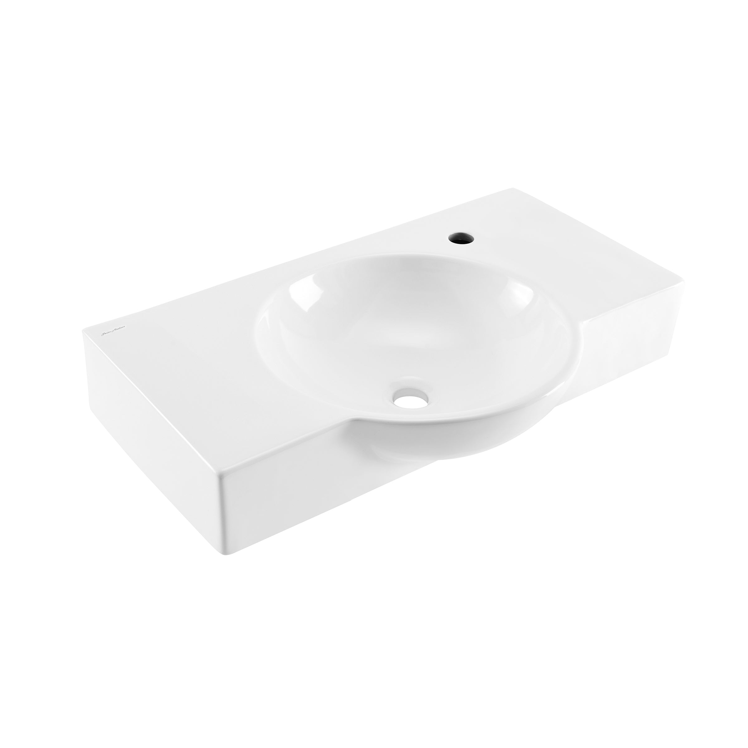 Glossy White / 1-Hole / Right