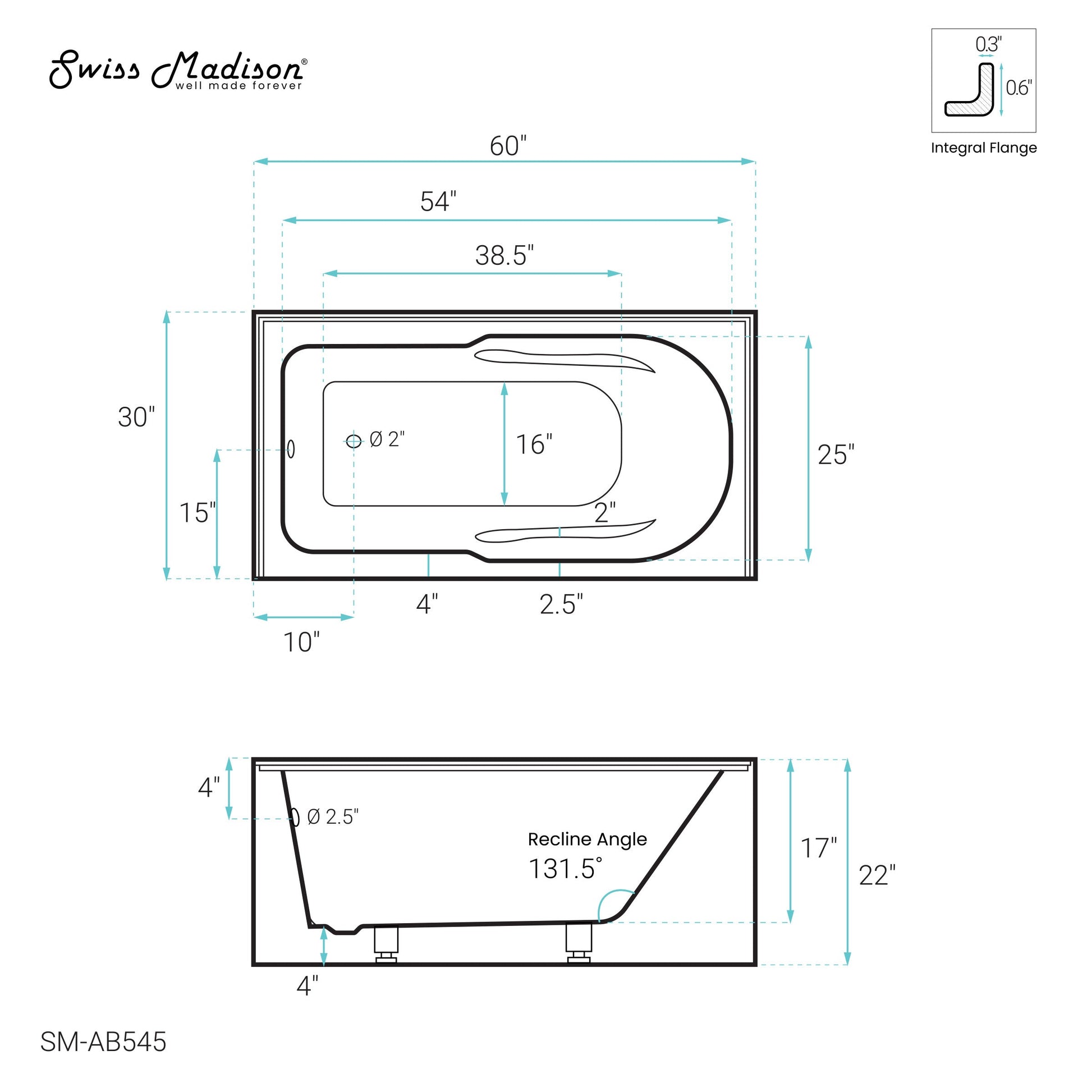 Glossy White / Left / Alcove - Apron