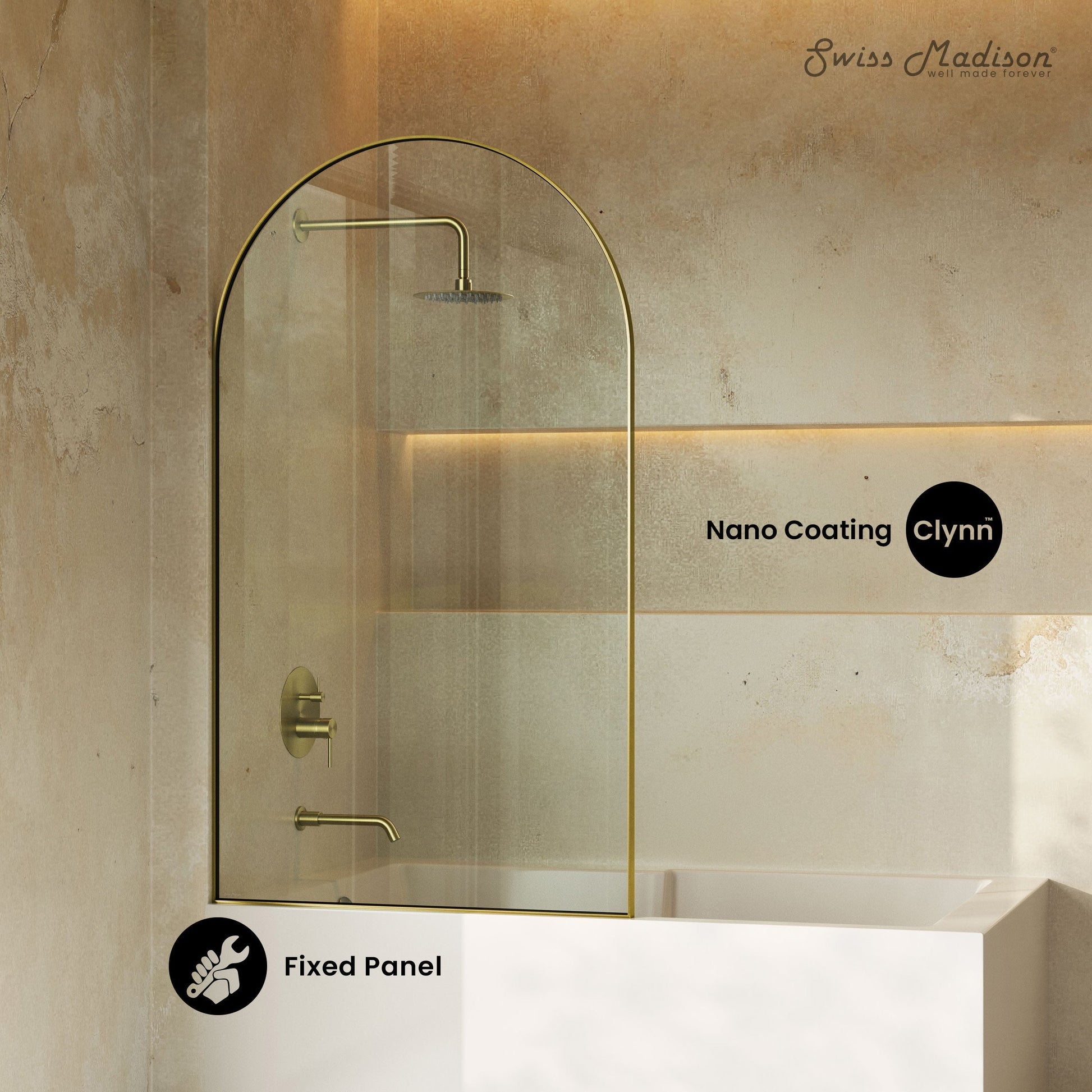 Brushed Gold / Bathtub Door