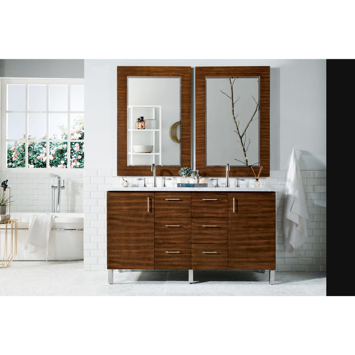 American Walnut / Carrara White - 3 Faucet Holes