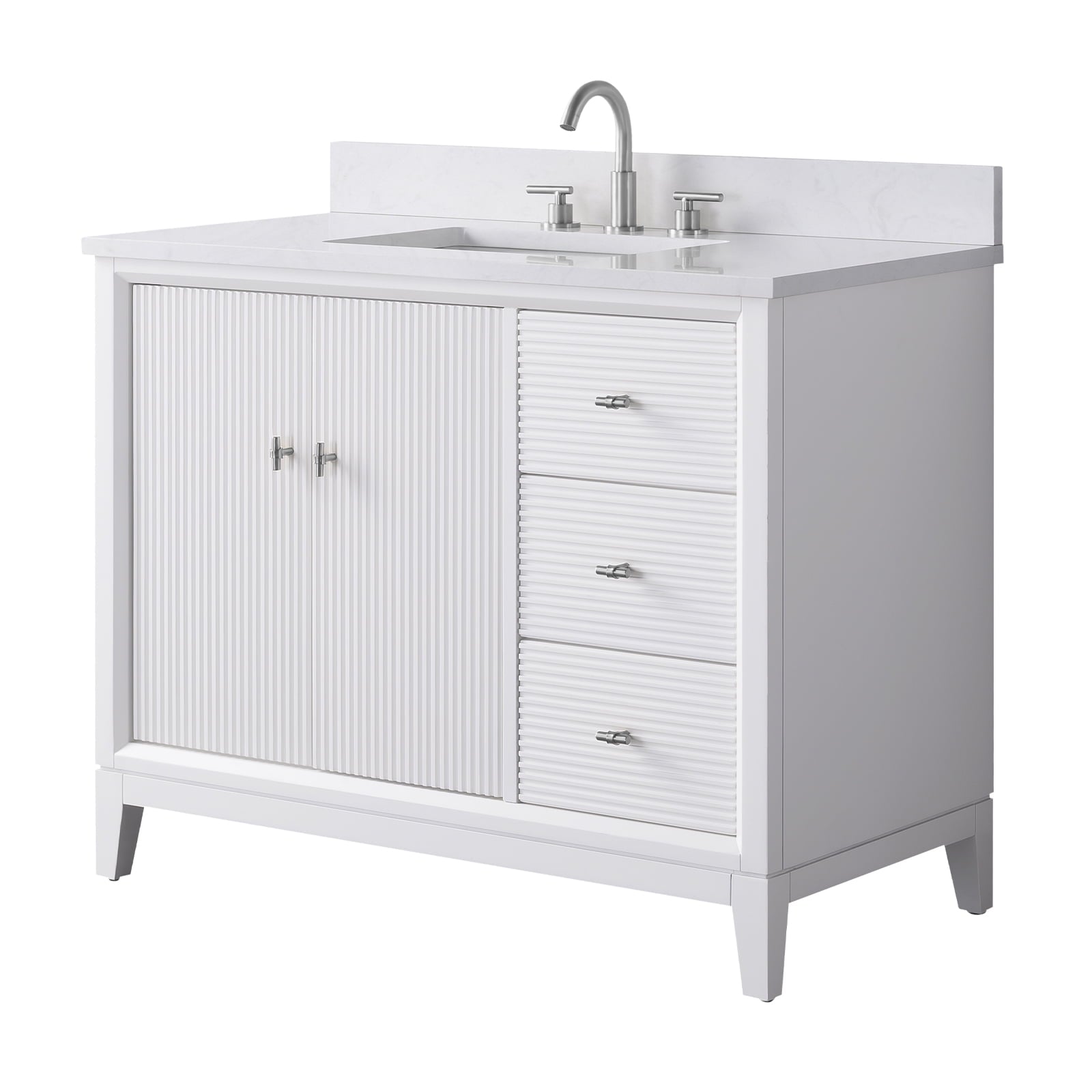 Linear White / Brushed Nickel