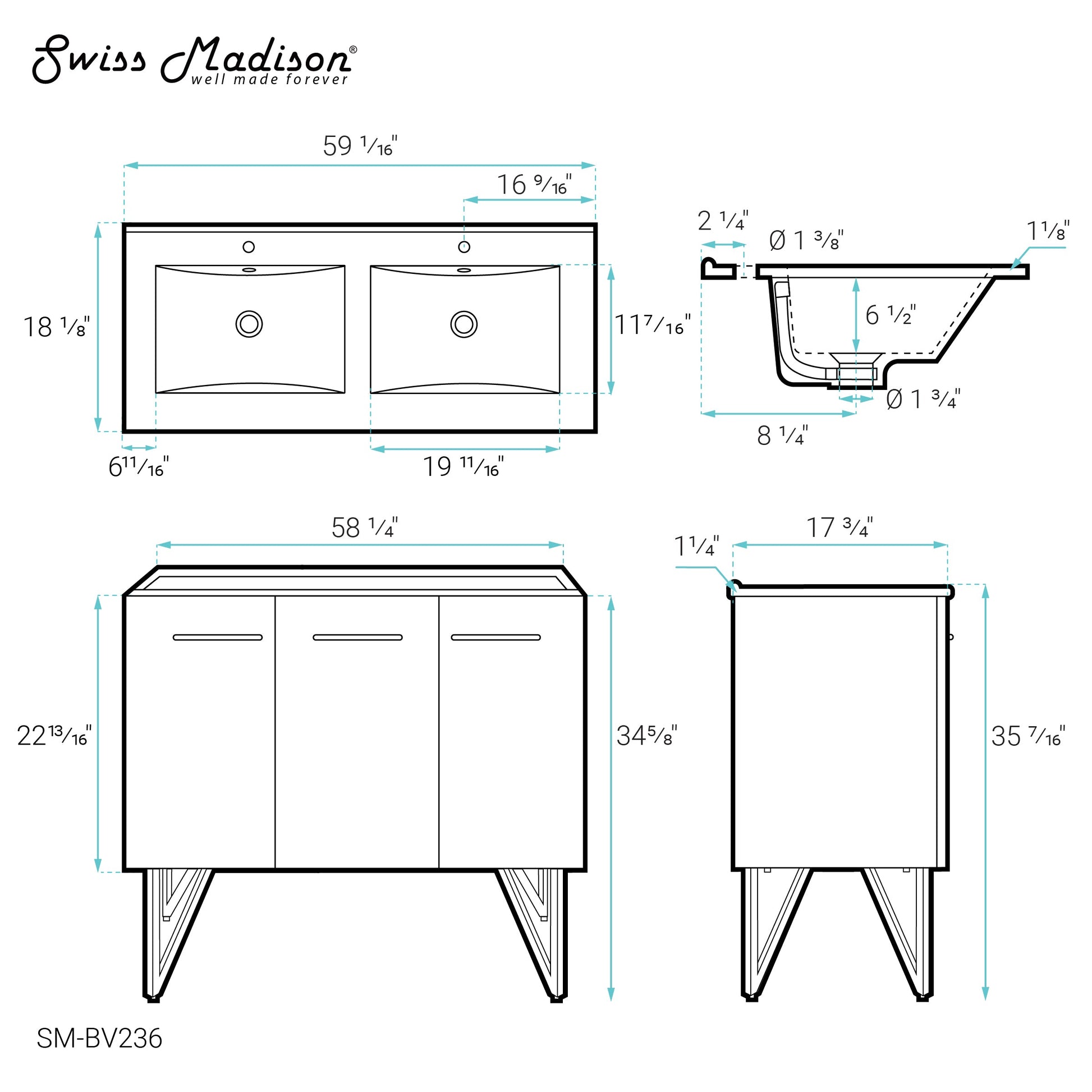 Gray / White / 1-Hole