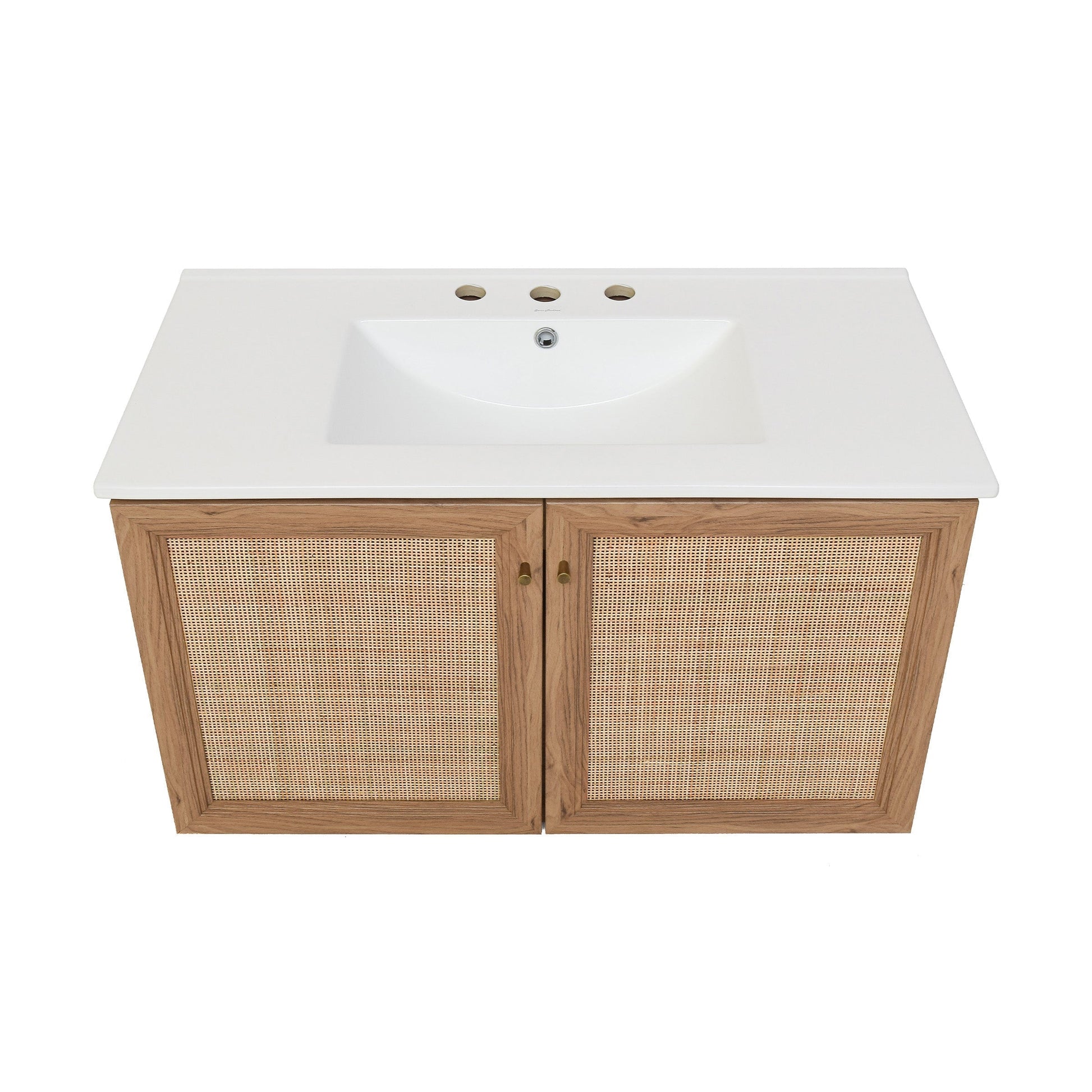 Golden Oak / White / 3-Hole