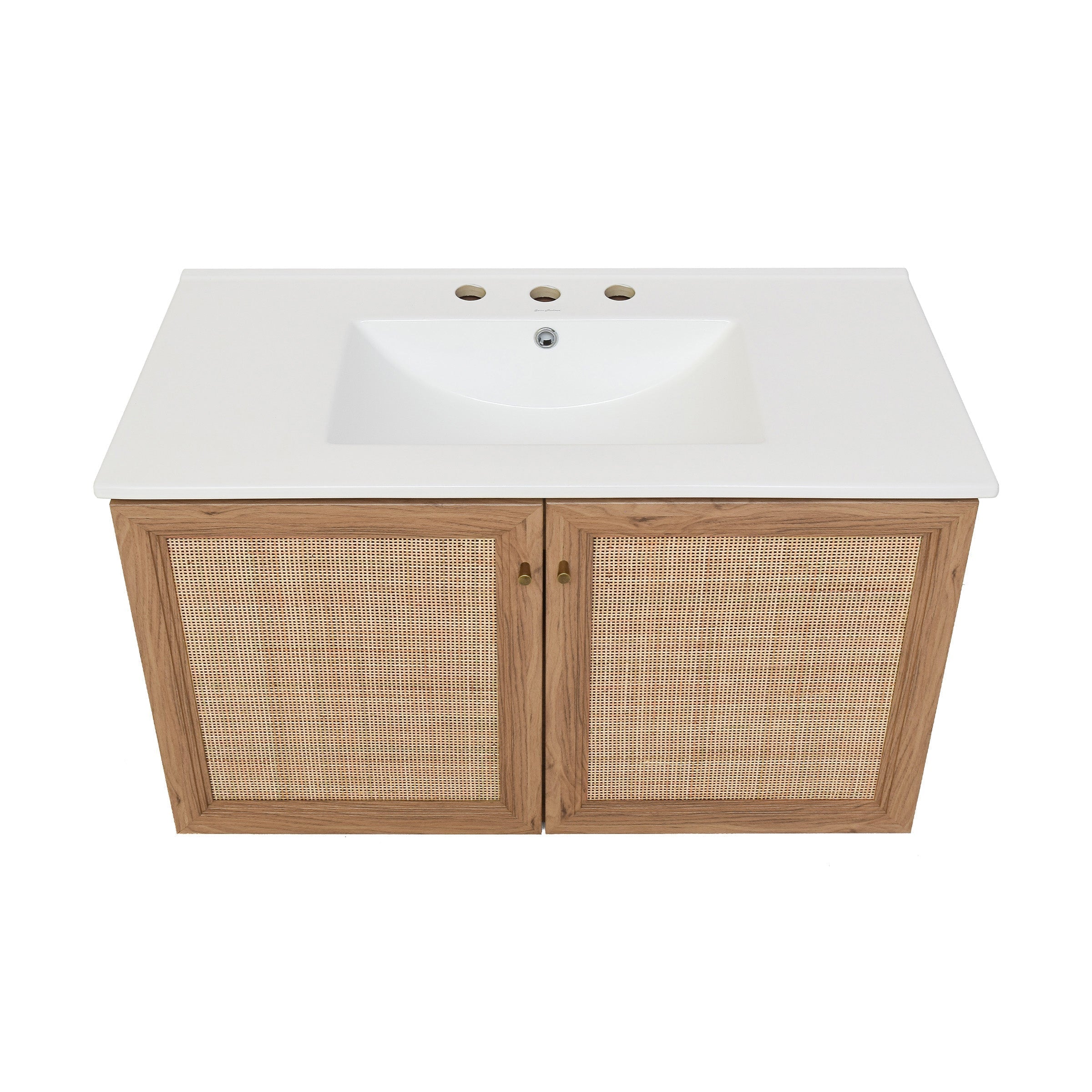 Golden Oak / White / 3-Hole