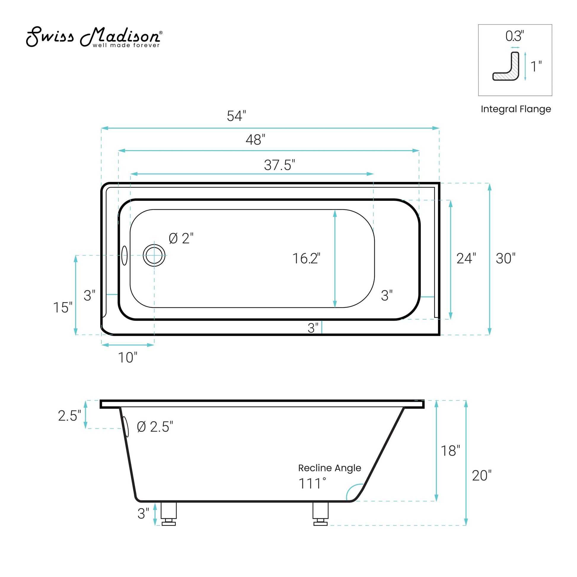 Glossy Black / Left / Alcove - No Apron
