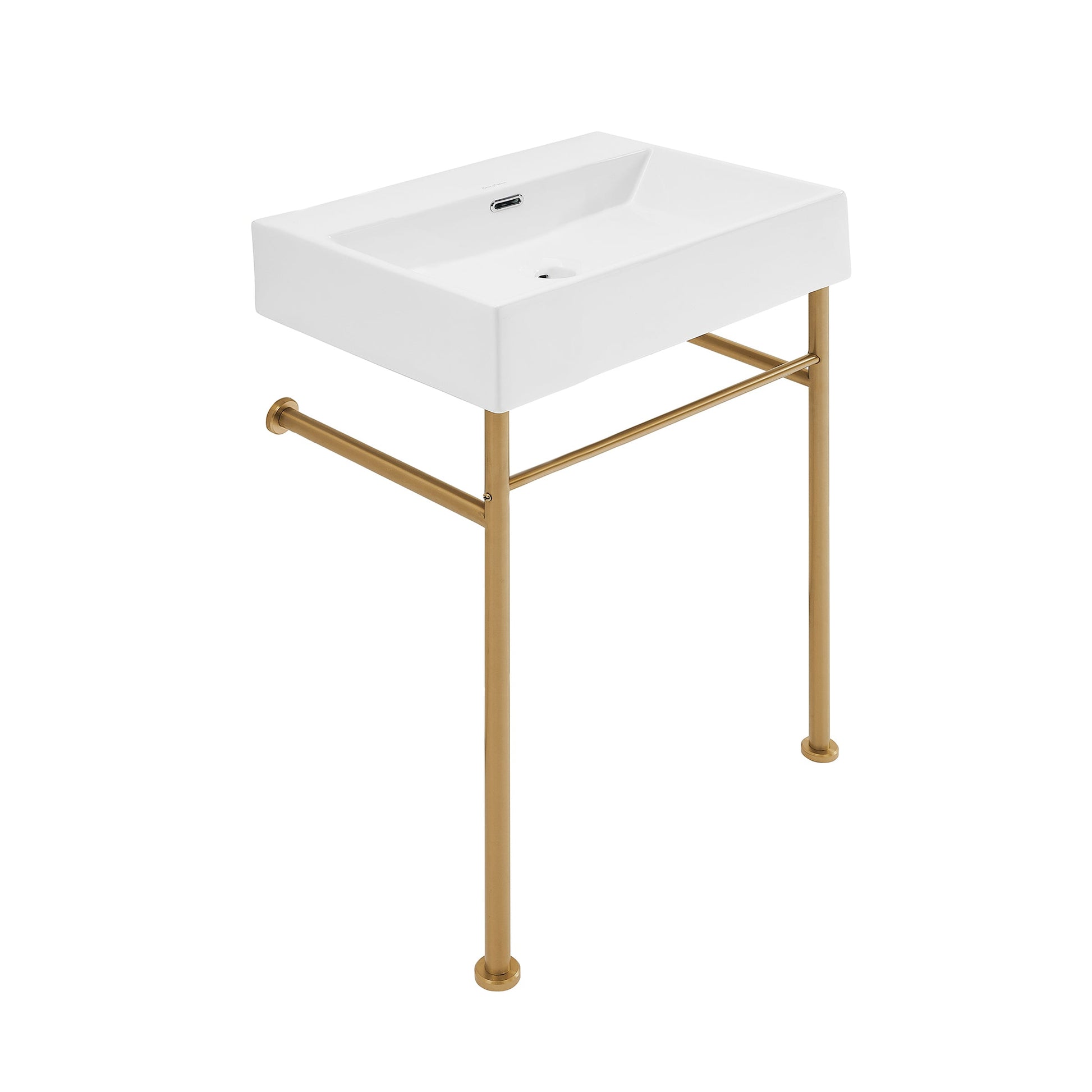 Brushed Gold / White