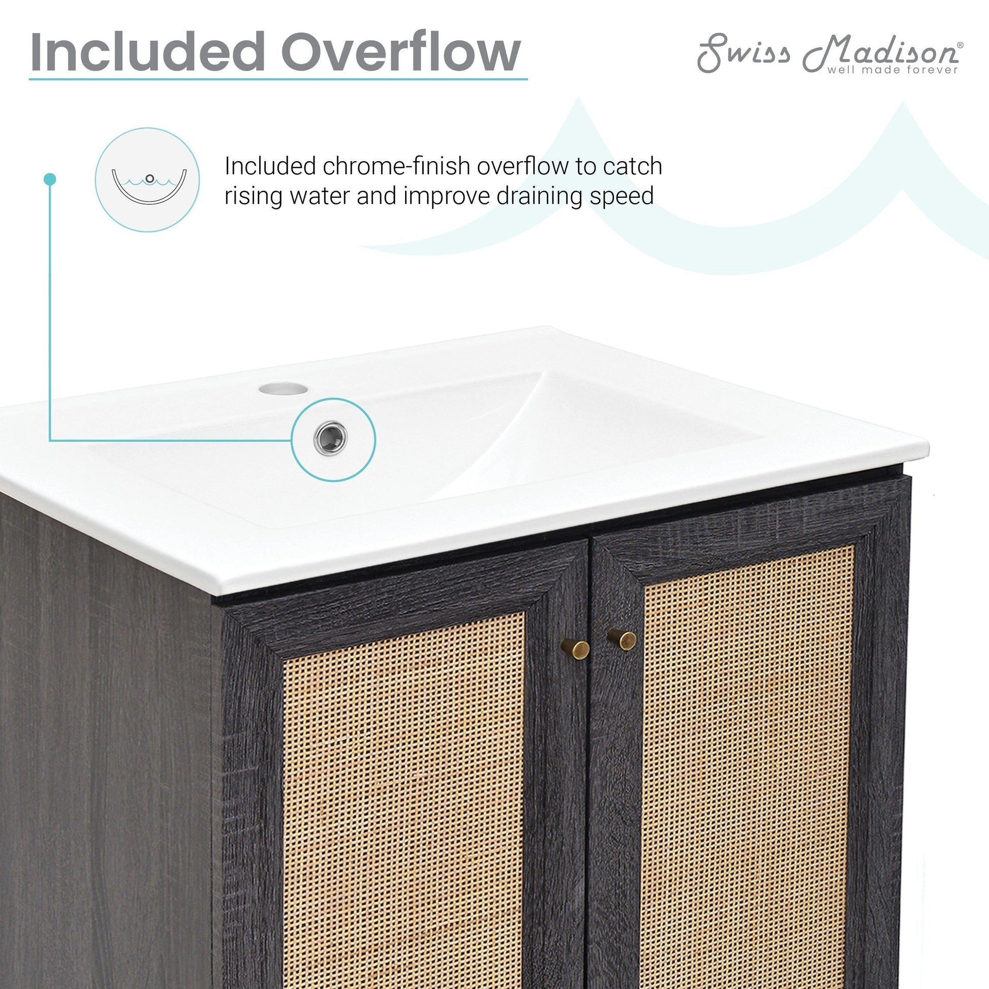 Black Oak / White / 1-Hole