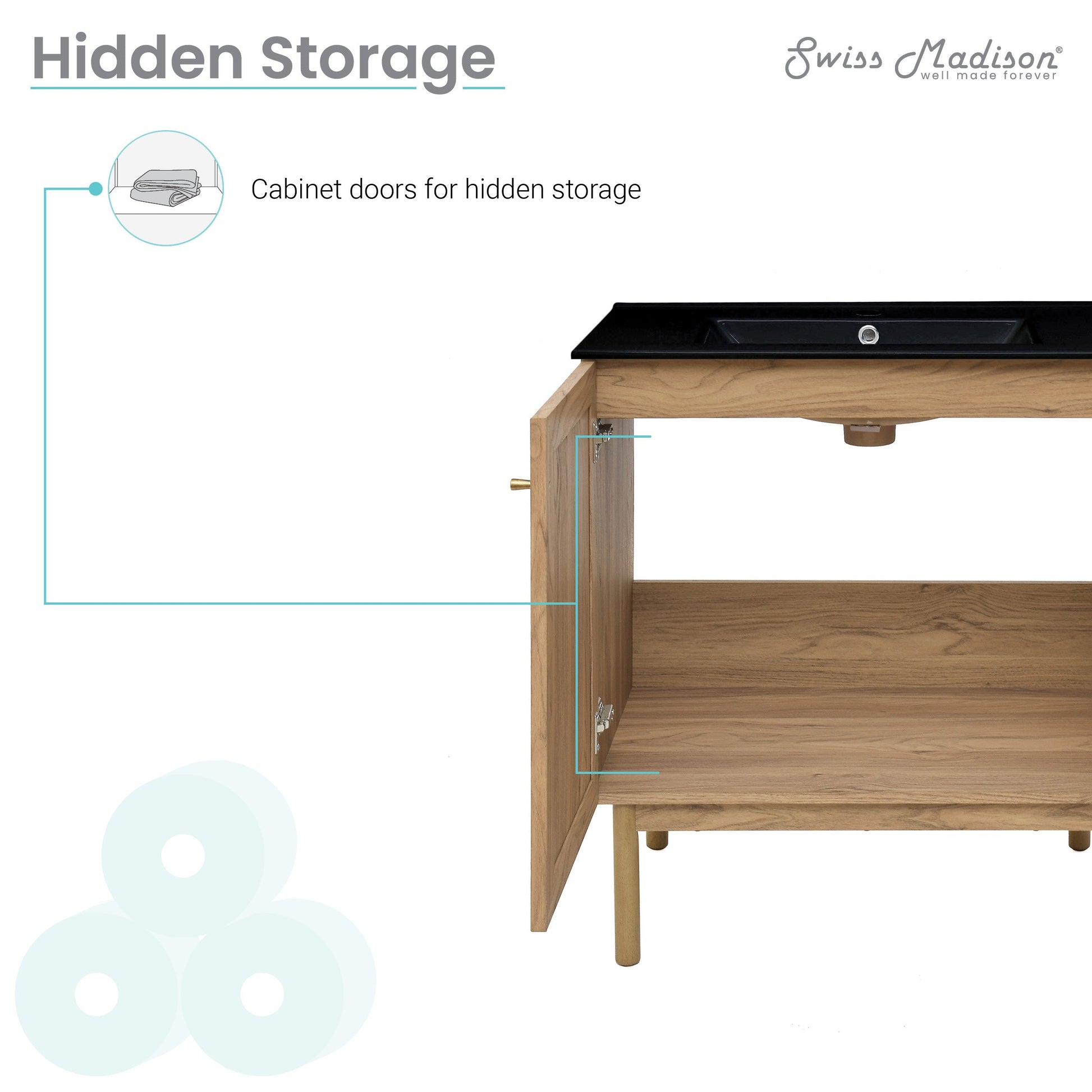 Golden Oak / Matte Black / 1-Hole