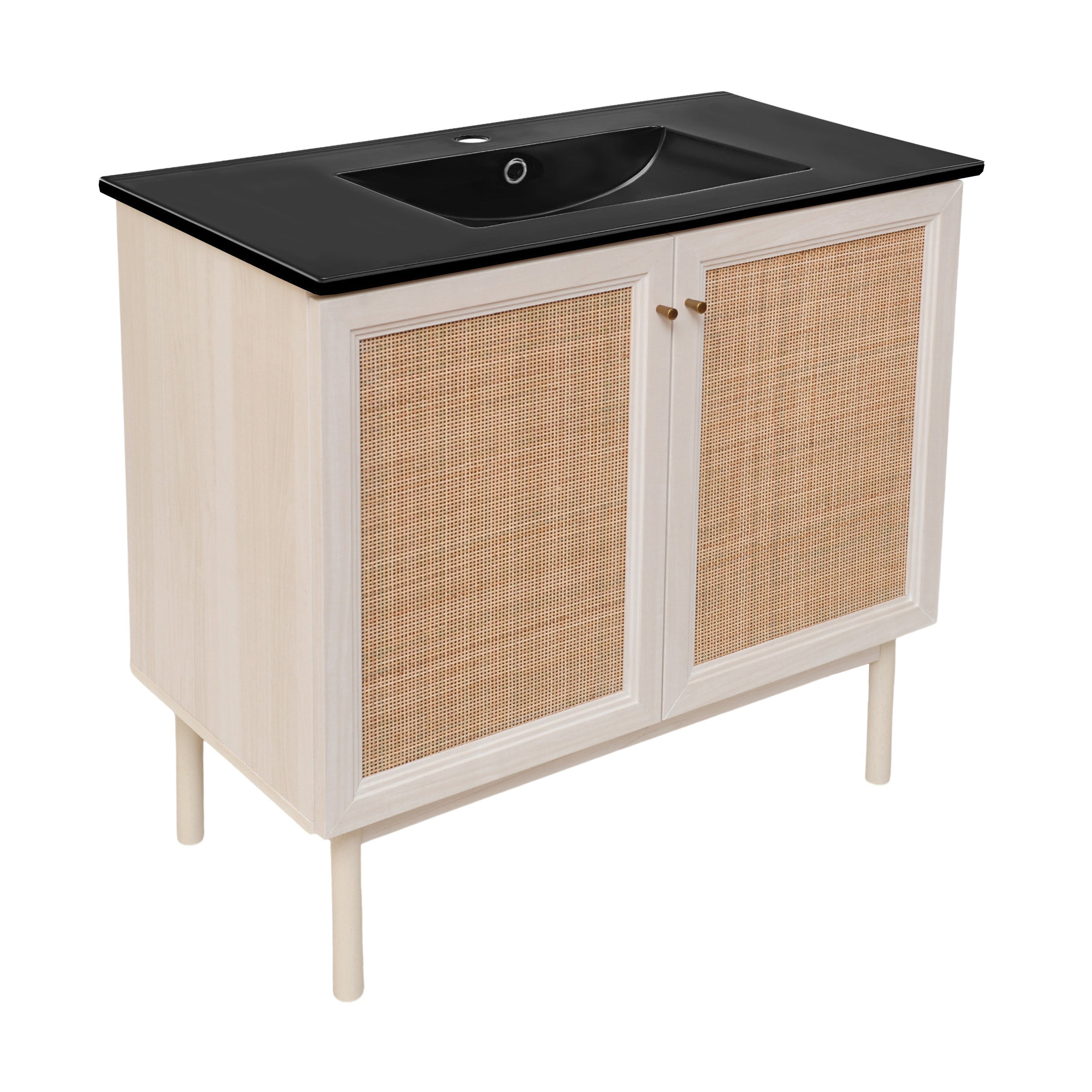 White Oak / Black / 1-Hole