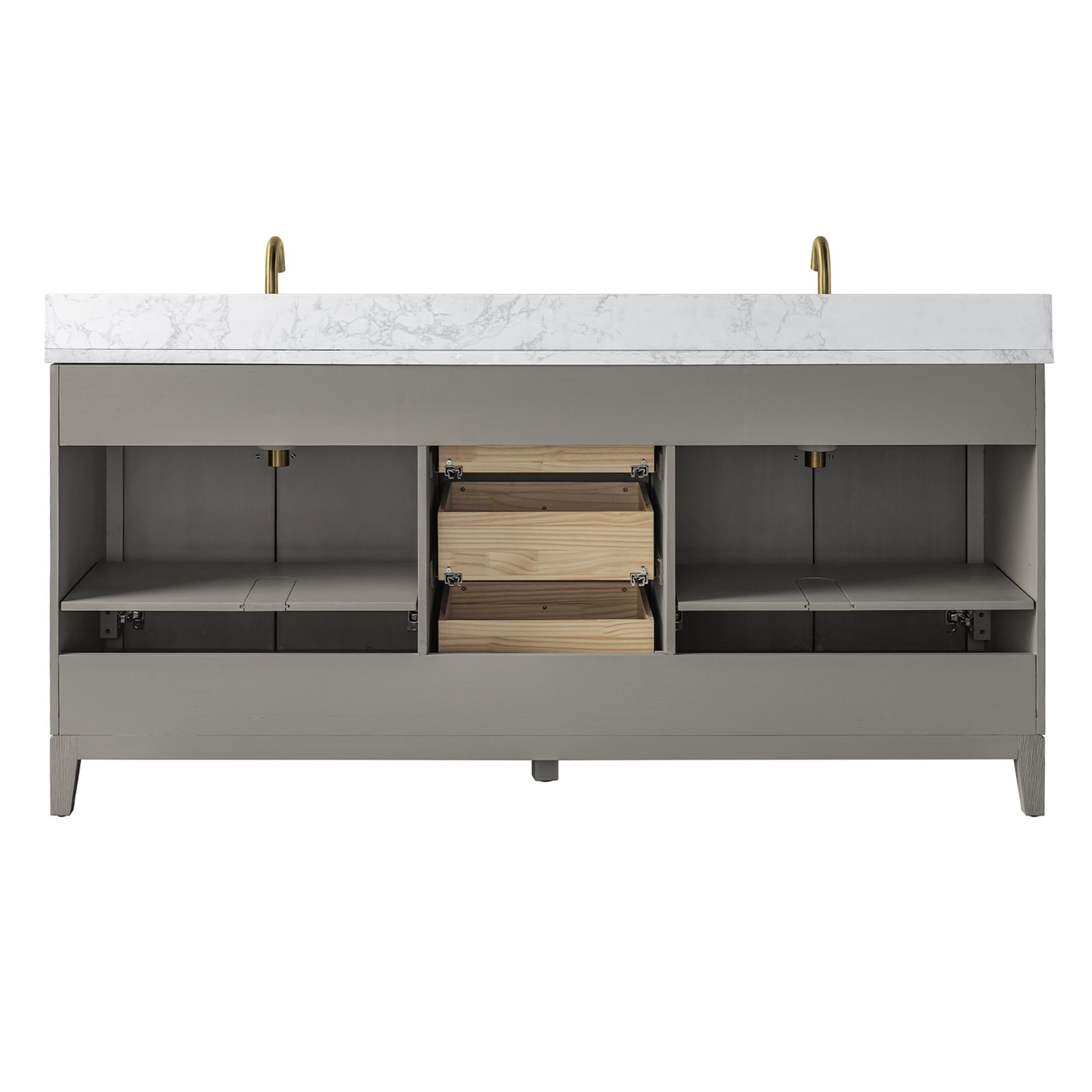 Linear Driftwood Gray / Golden Brushed