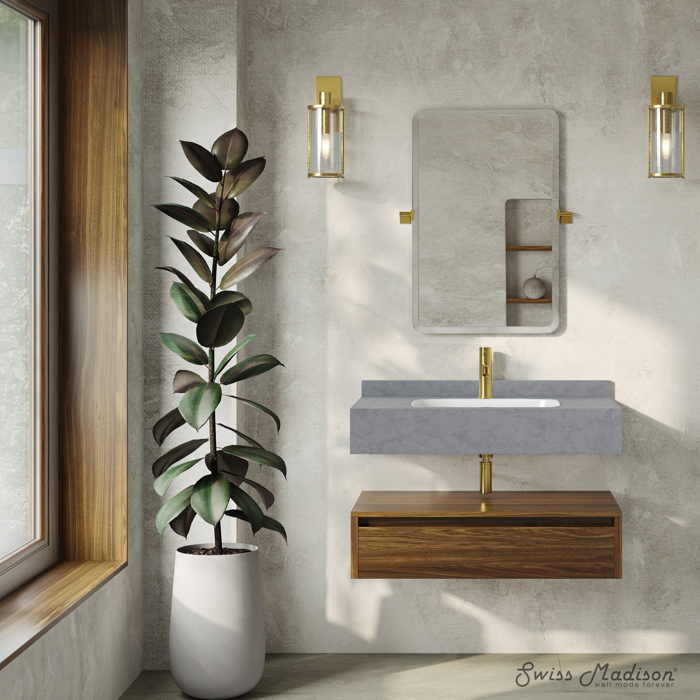 Brown Oak / Charcoal Gray
