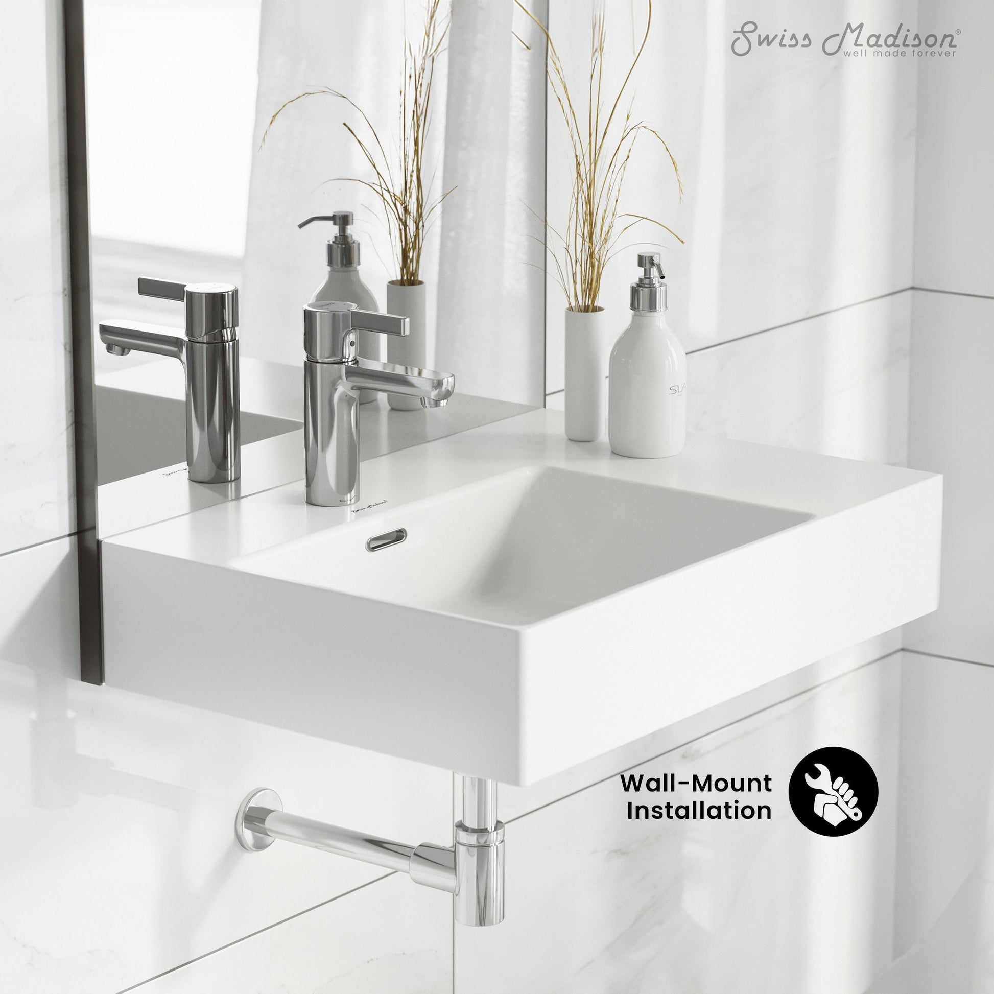 Glossy White / 1-Hole / Left