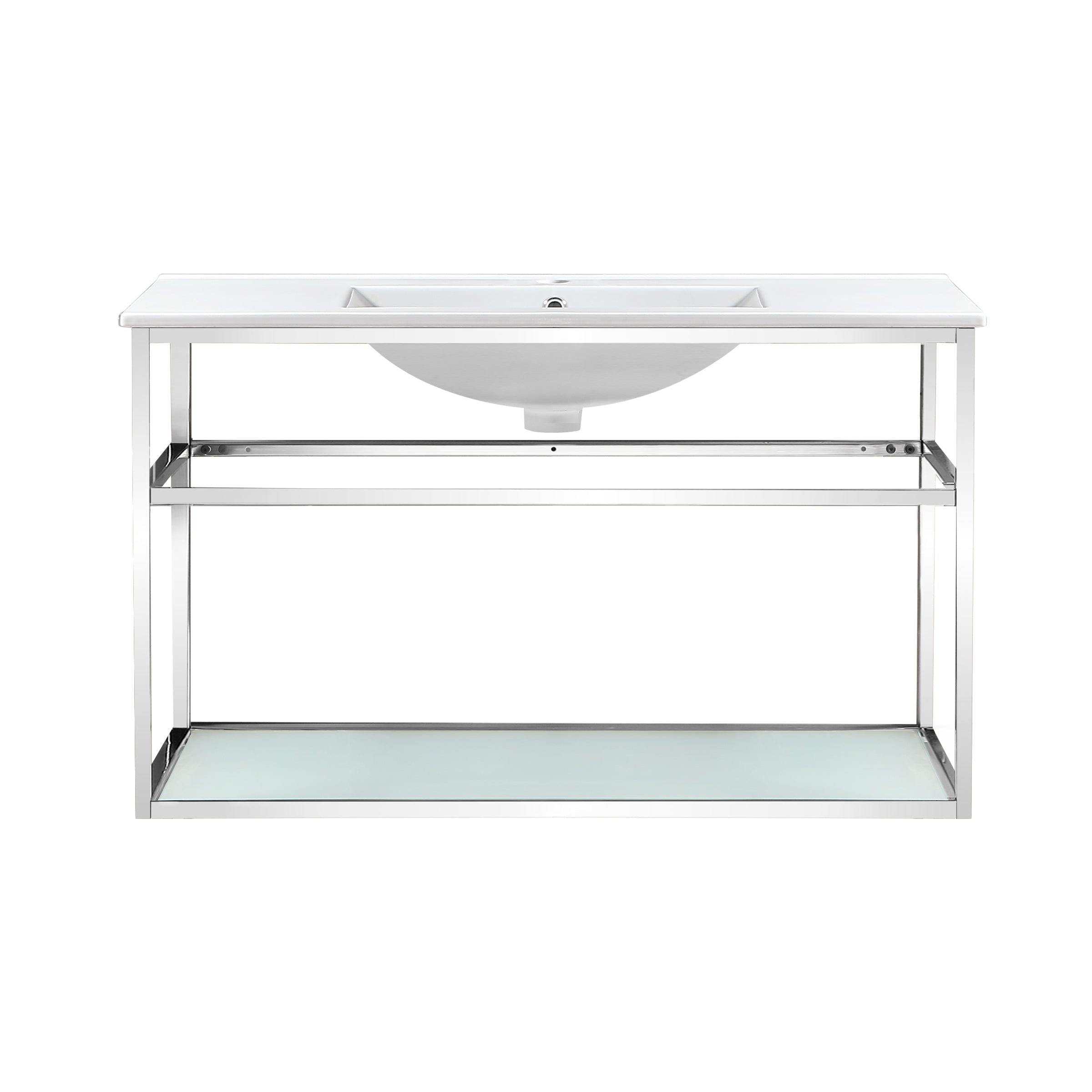 Chrome / White / 1-Hole