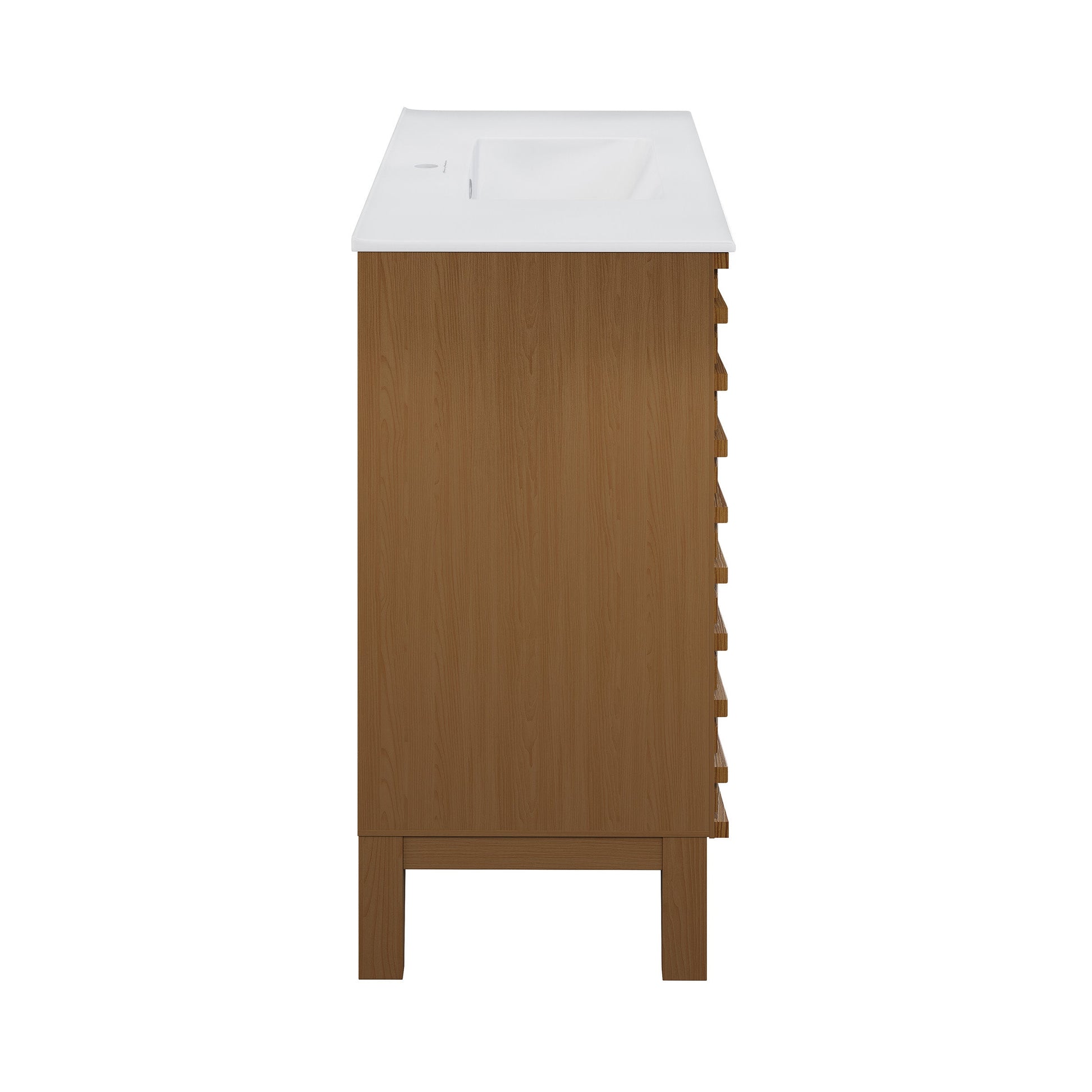 Brown Oak / White / 1-Hole