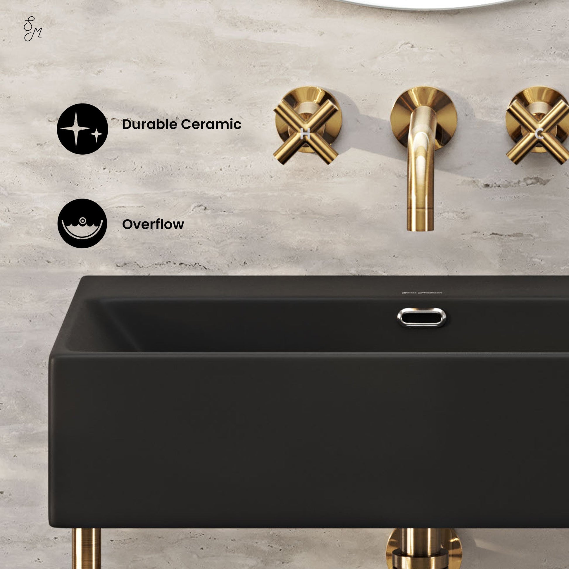 Brushed Gold / Matte Black