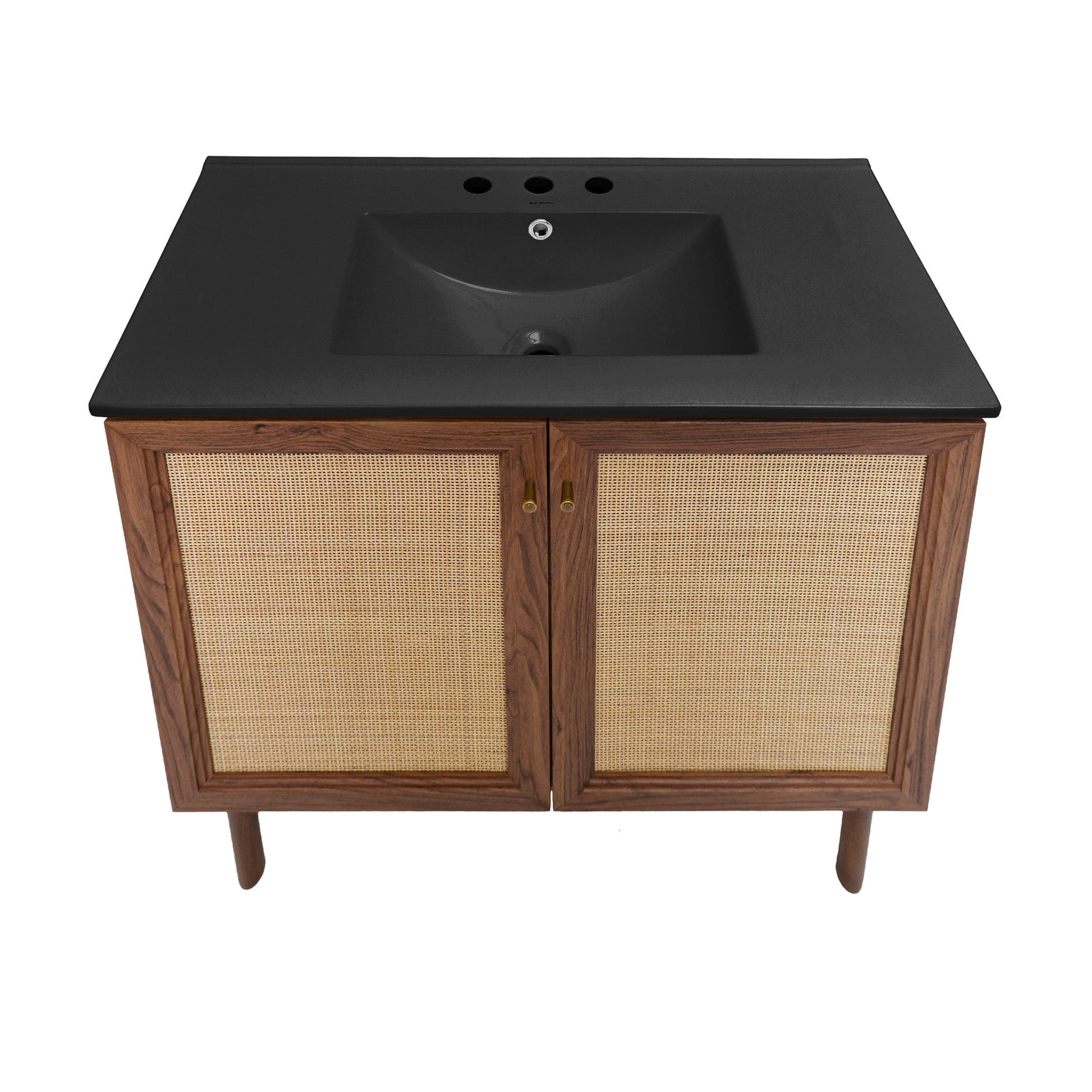 Brown Oak / Black / 3-Hole