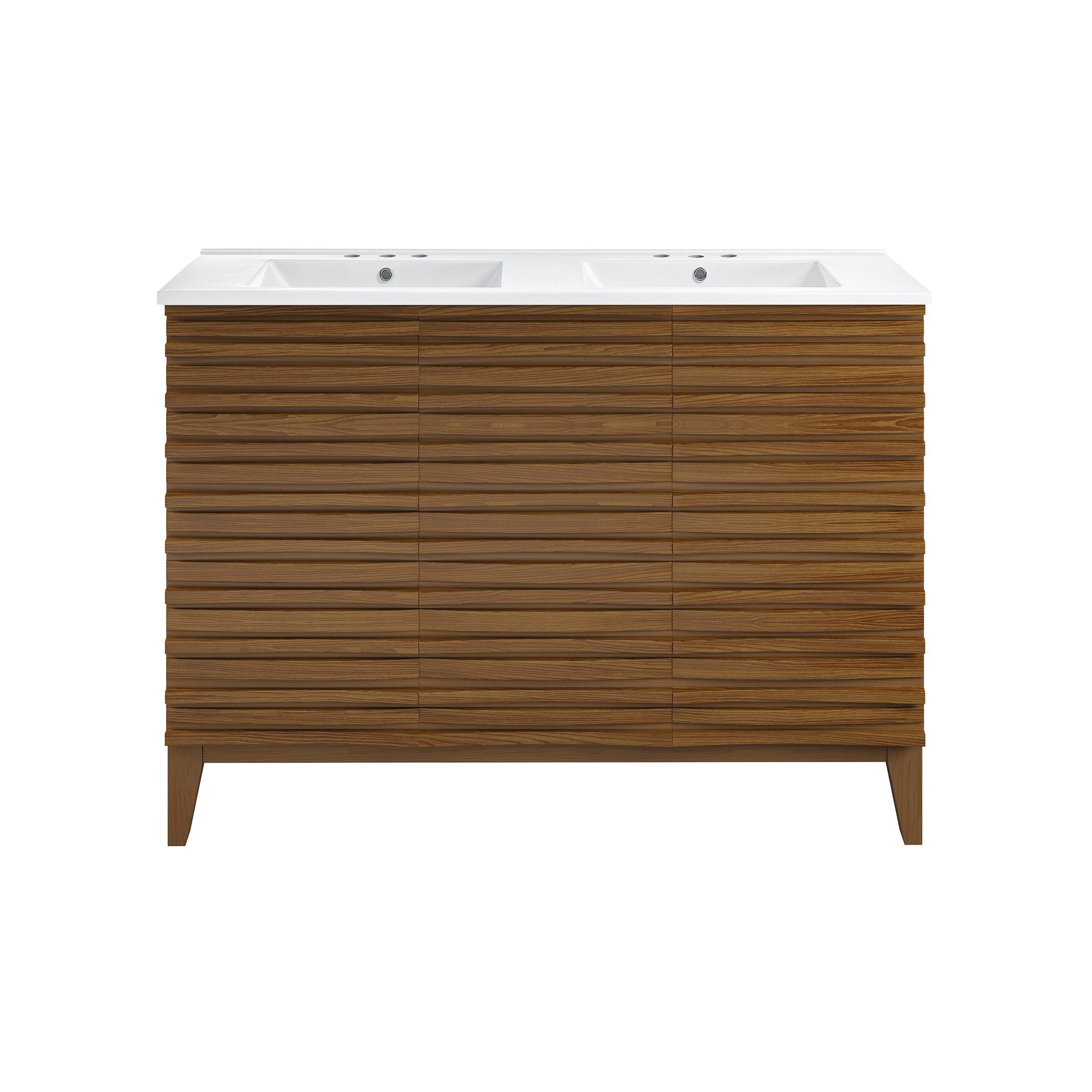 Brown Oak / Glossy White / 3-Hole