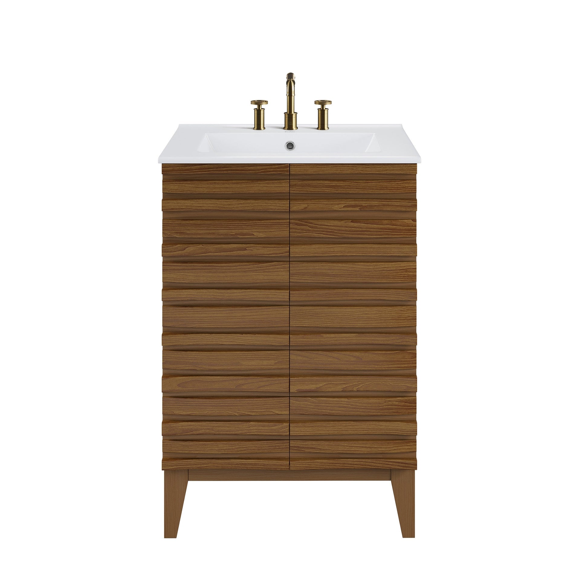 Brown Oak / White / 3-Hole