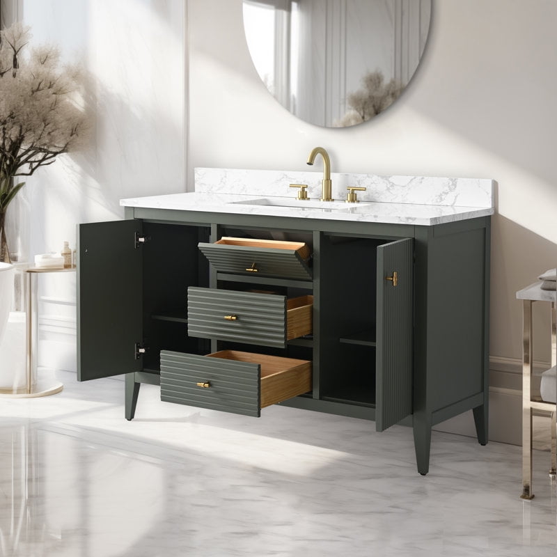 Linear Vintage Green / Golden Brushed