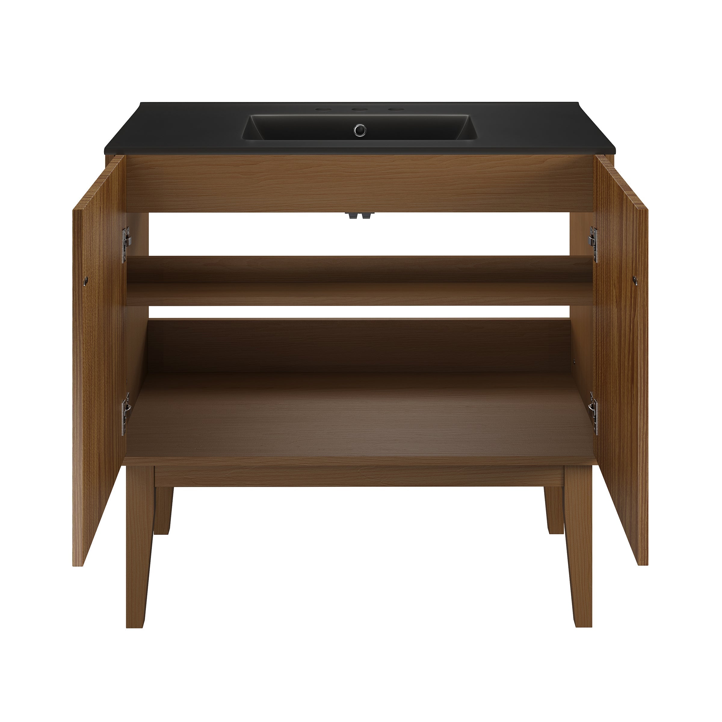 Brown Oak / Matte Black / 3-Hole