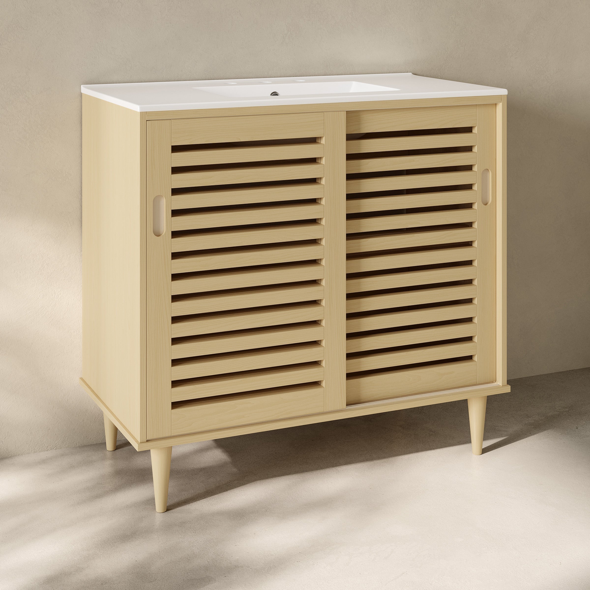Natural Oak / White / 3-Hole