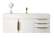 Glossy White / Radiant Gold / Glossy White - 1 Faucet Hole