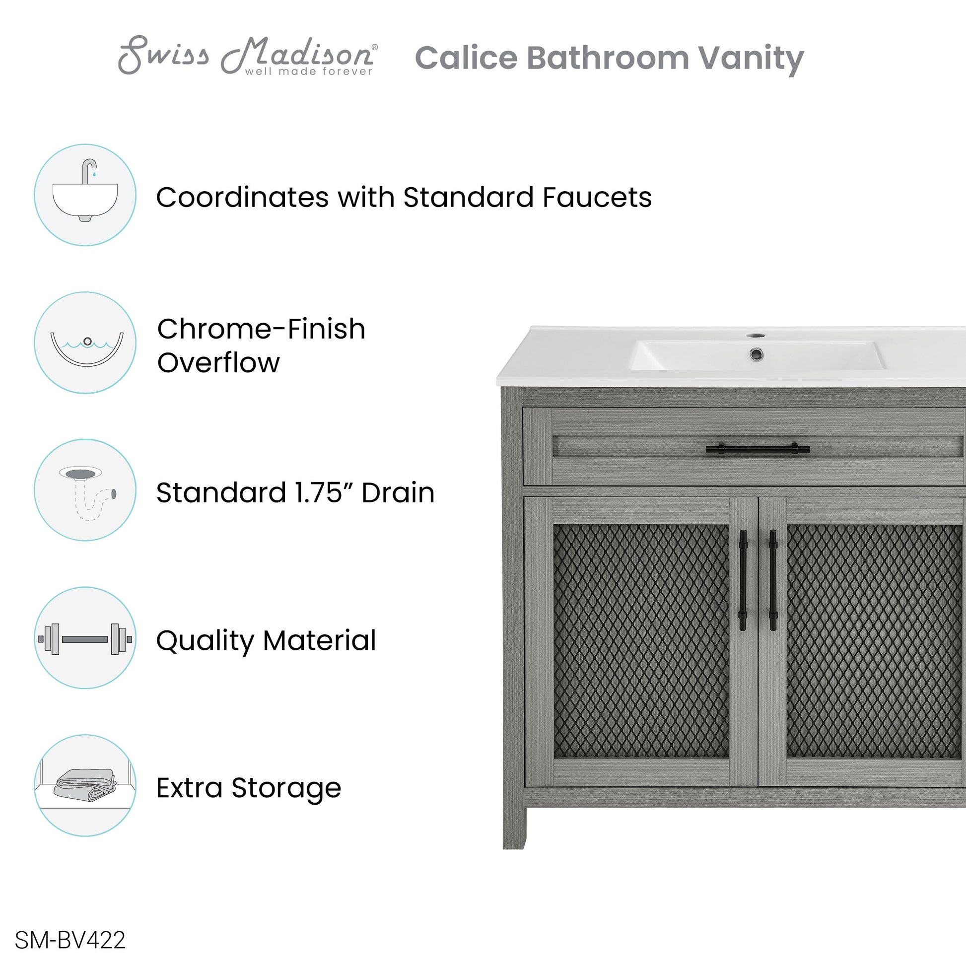 Carbon Gray / White / 1-Hole