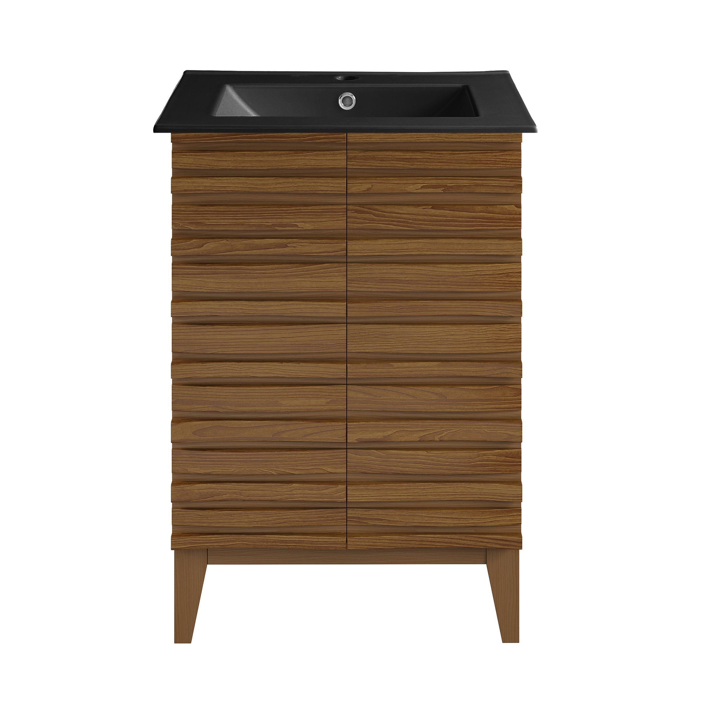 Brown Oak / Matte Black / 1-Hole