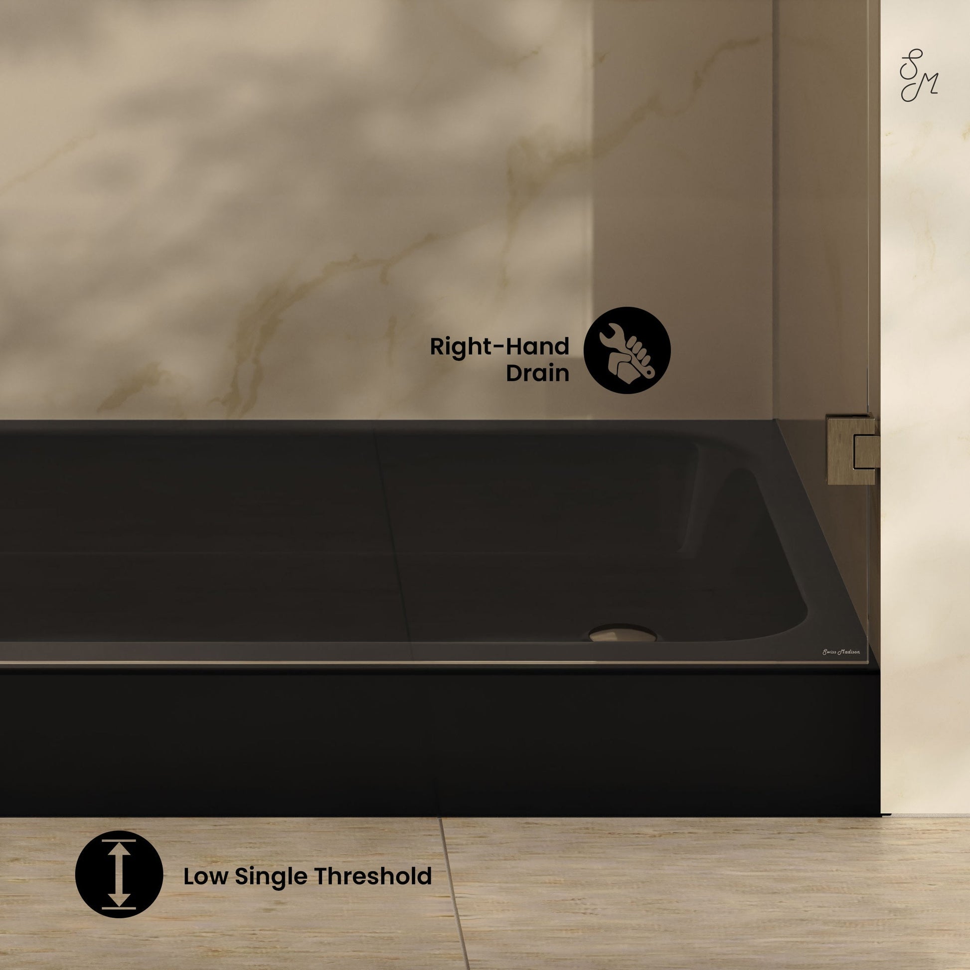 Glossy Black / Right