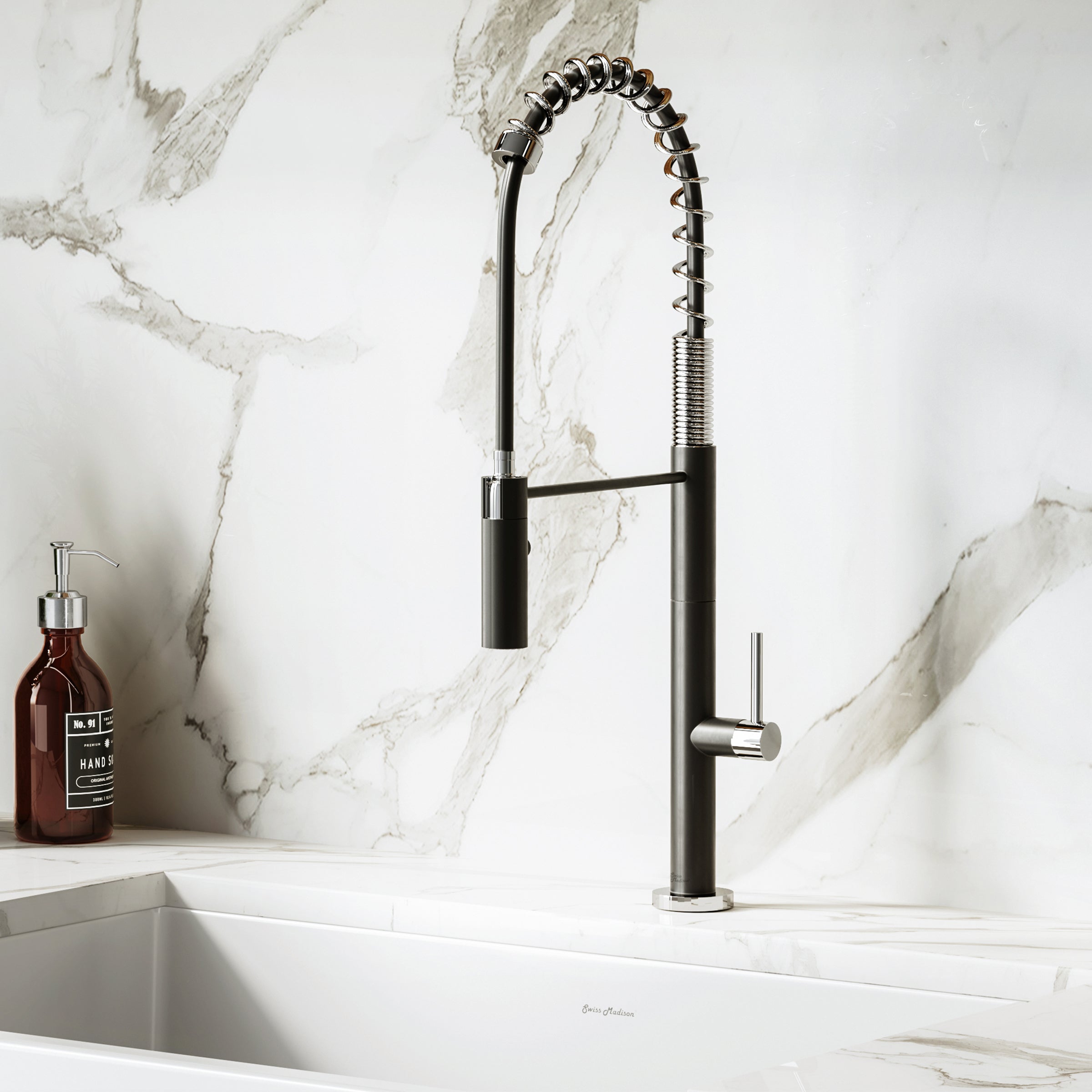 Brushed Nickel and Black