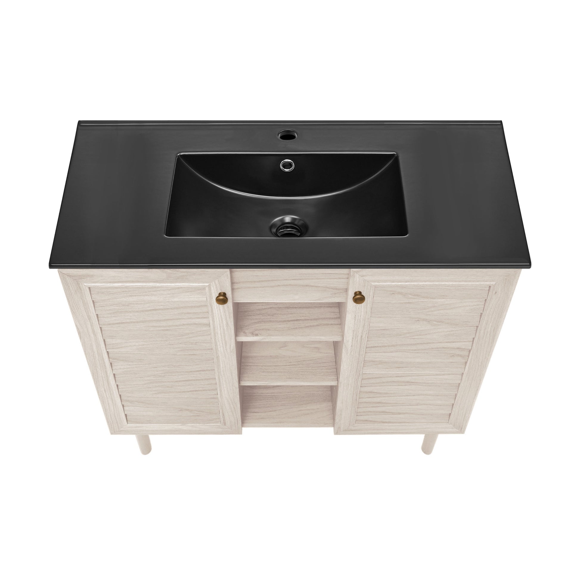 White Oak / Black / 1-Hole