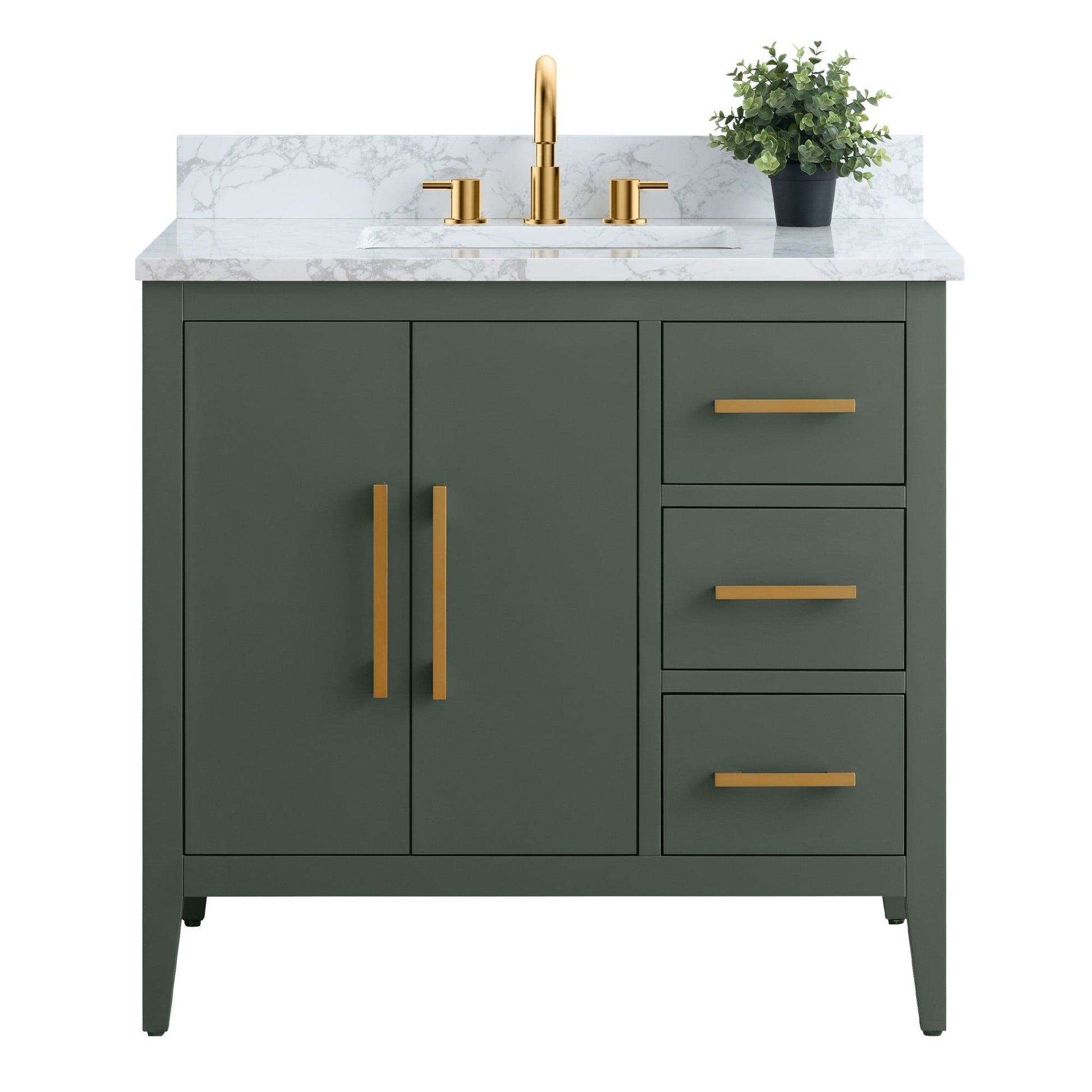 Vintage Green / Golden Brushed