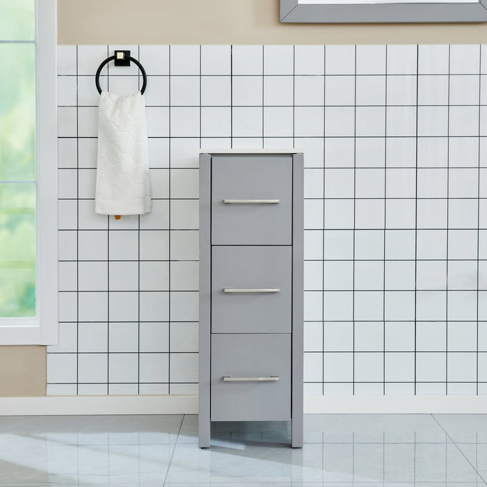 Vanity Art London 12" Bathroom Vanity Side Cabinet with Ceramic Top