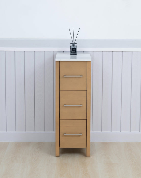 Vanity Art London 12" Bathroom Vanity Side Cabinet with Ceramic Top