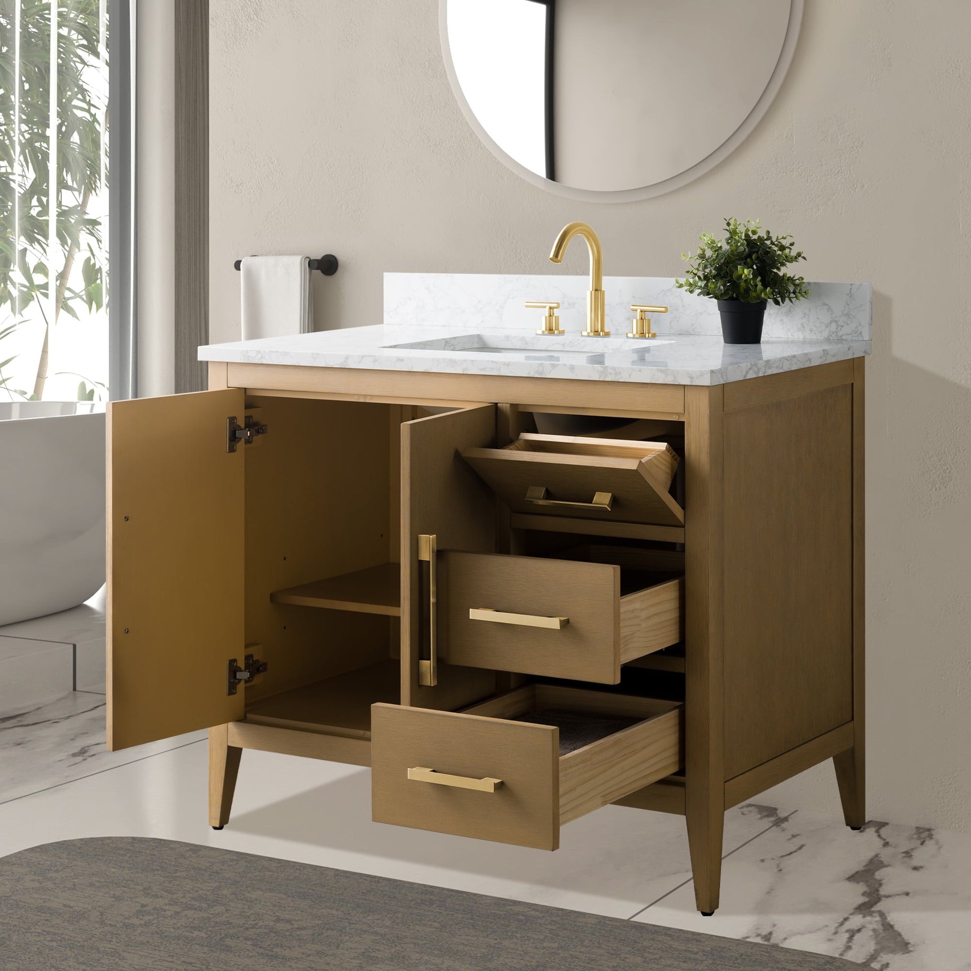 Natural Oak / Golden Brushed