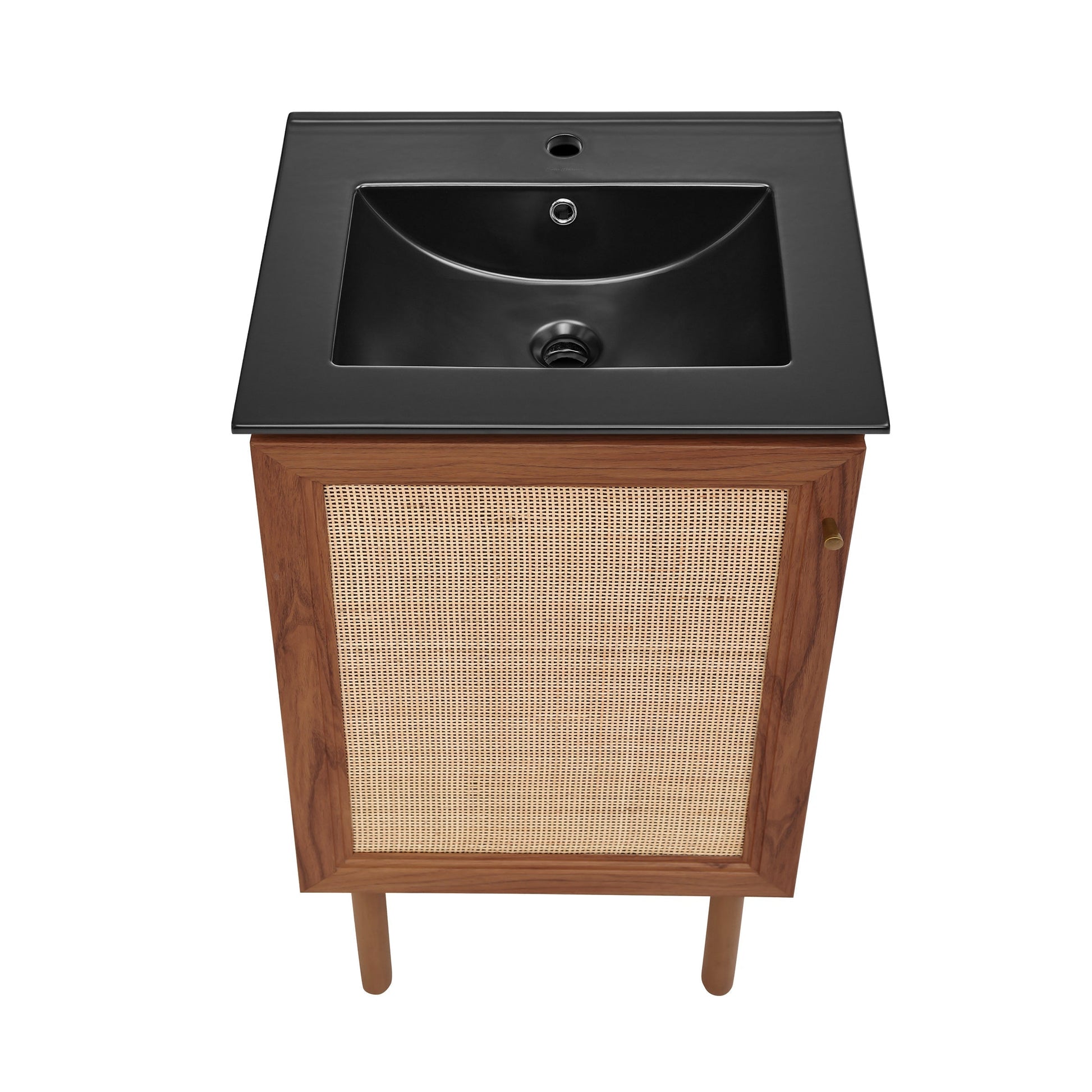 Brown Oak / Matte Black / 1-Hole