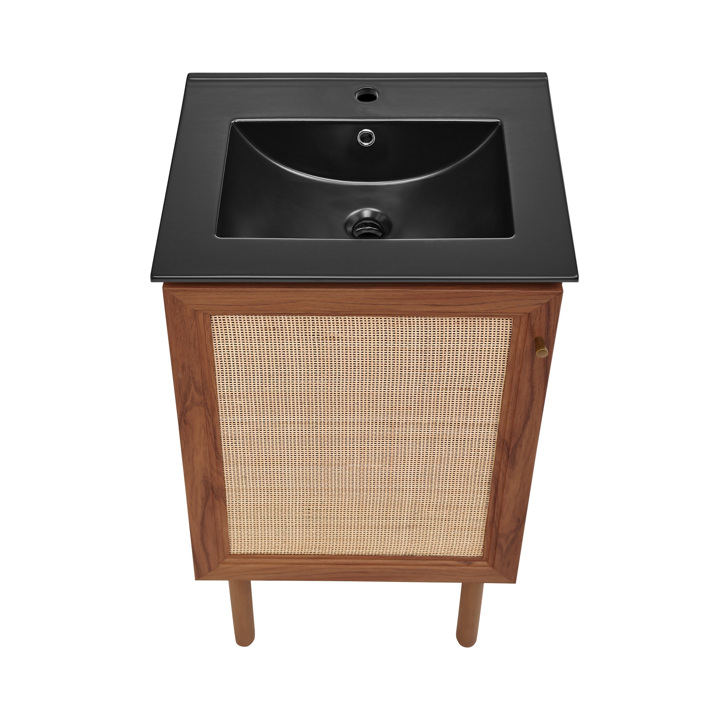 Brown Oak / Matte Black / 1-Hole