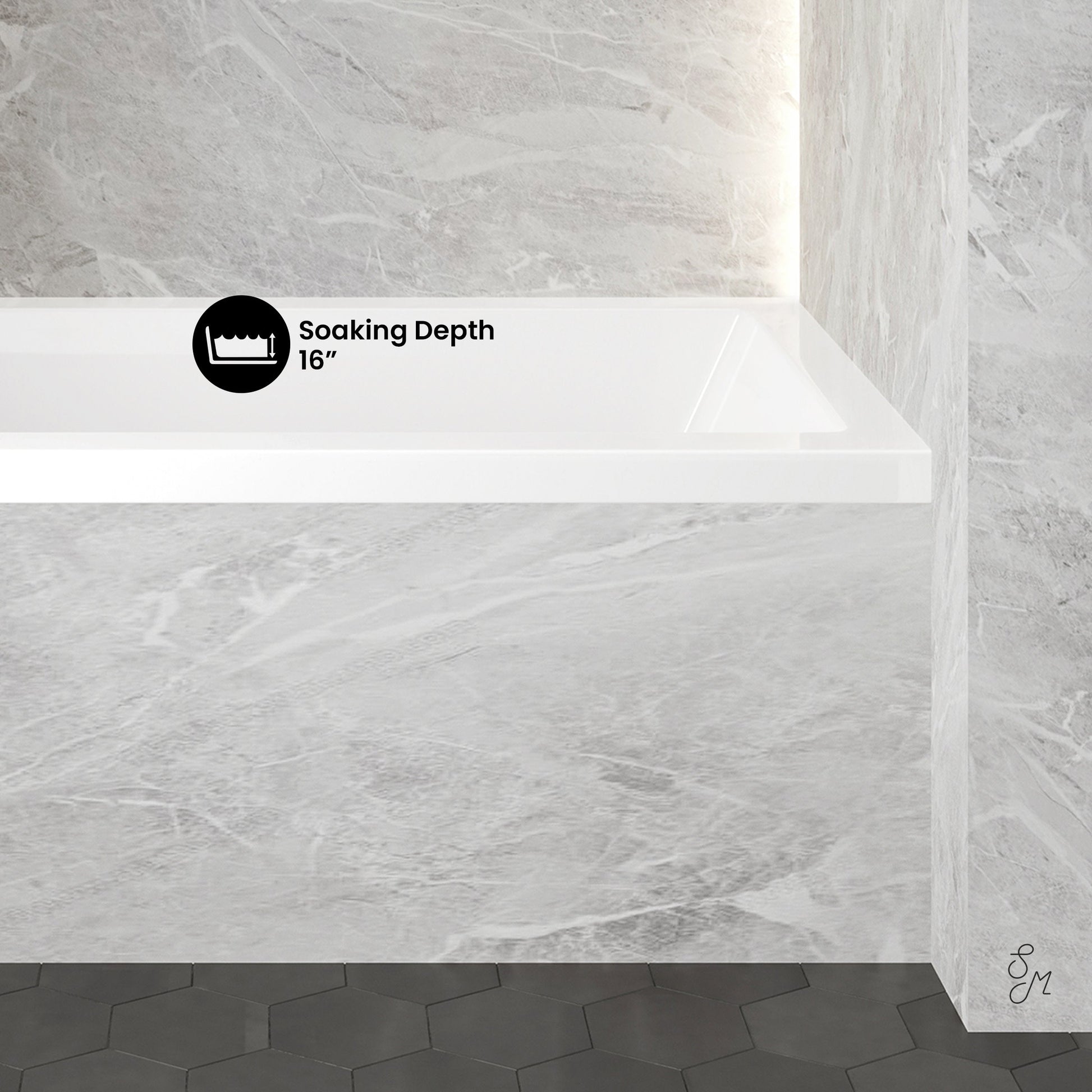 Glossy White / Left / Alcove - No Apron