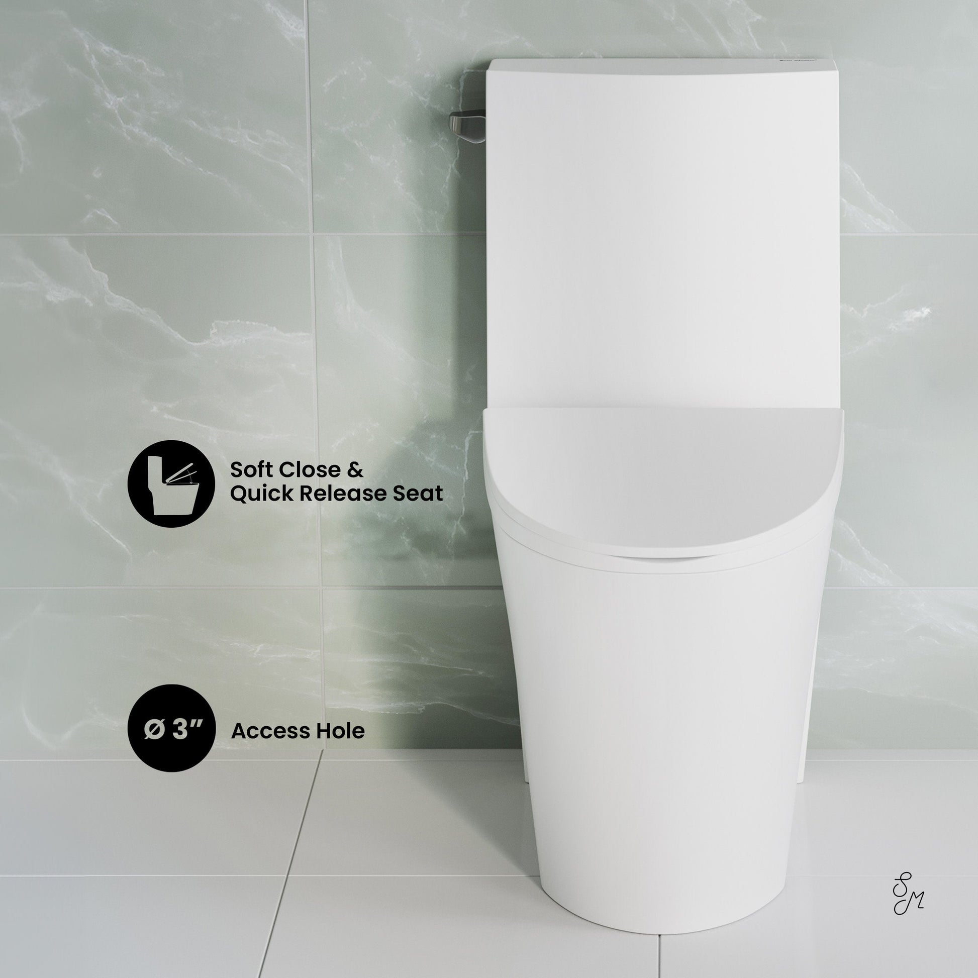 Glossy White / Single - Left