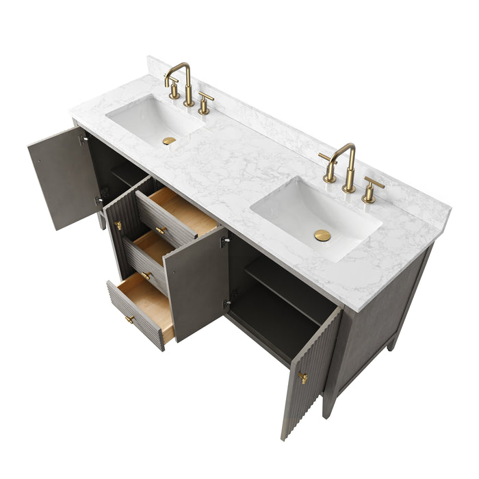 Linear Driftwood Gray / Golden Brushed