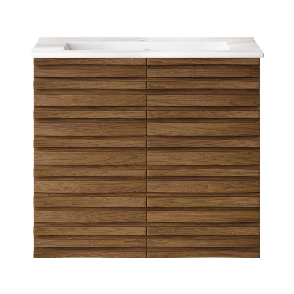 Brown Oak / White / 1-Hole
