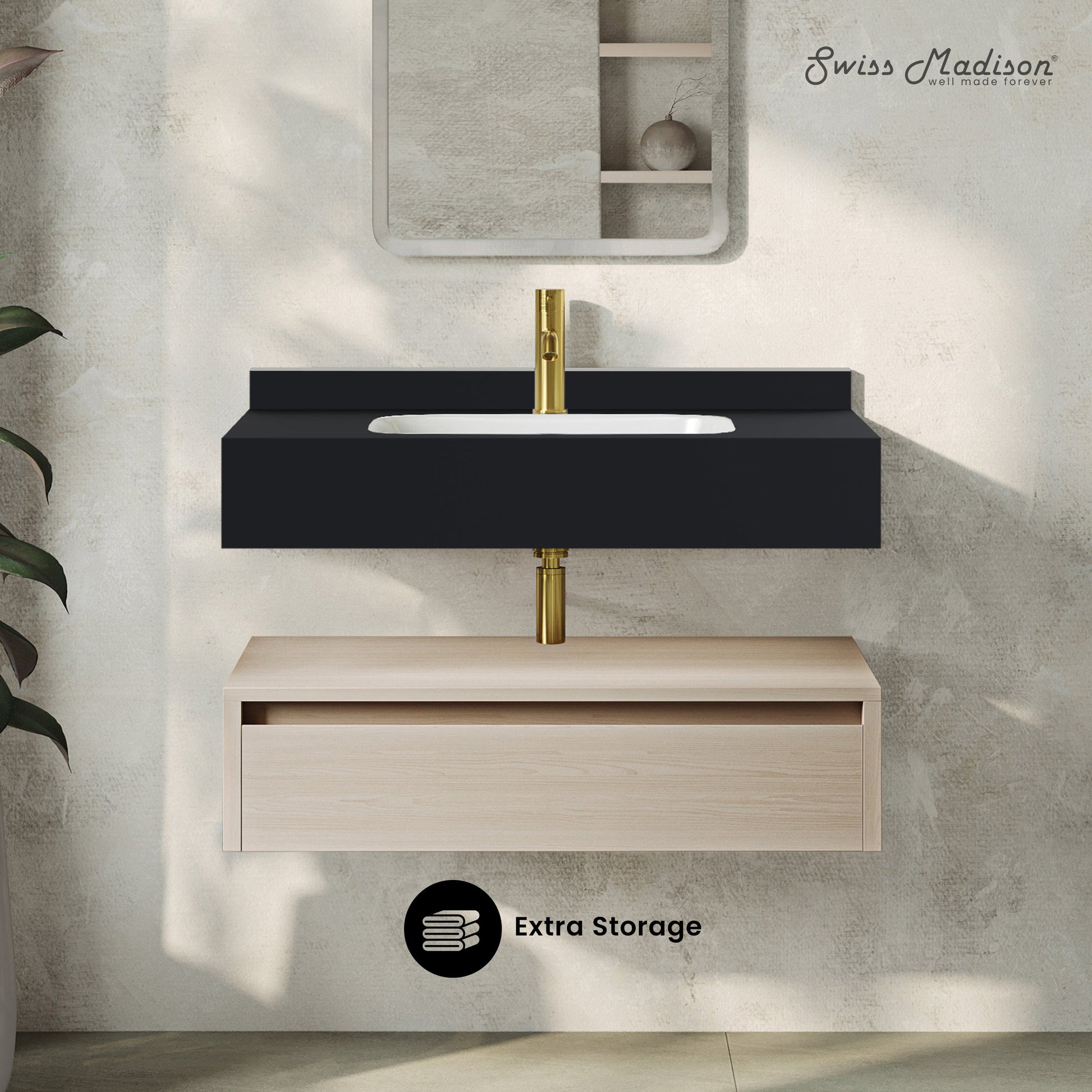 White Oak / Black Marquina