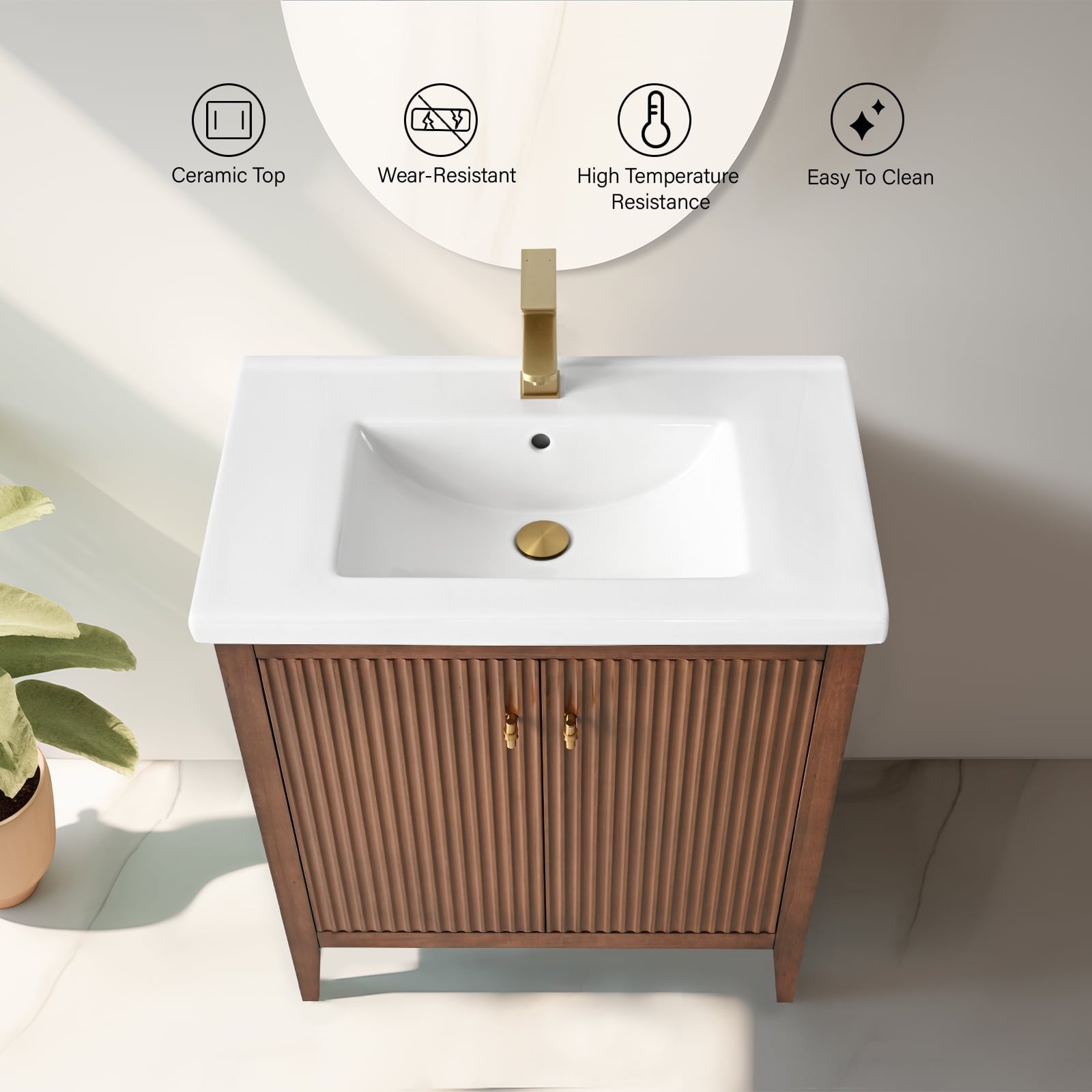 Walnut / Golden Brushed